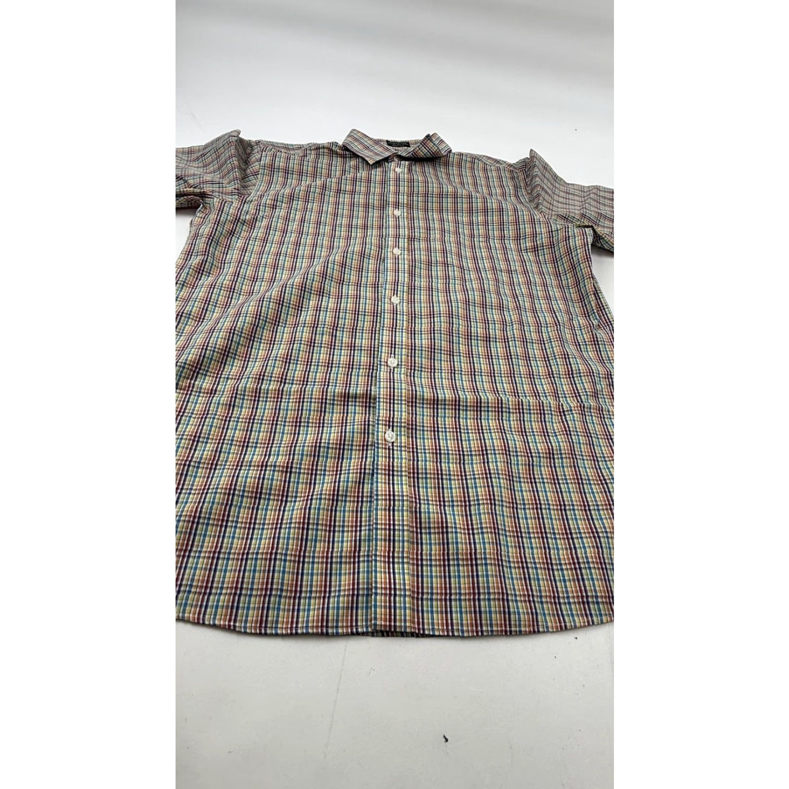Neiman Marcus Neiman Marcus Shirt Mens Medium Multicolor Plaid Wrinkle Free Button Up Size US M / EU 48-50 / 2 - 3 Thumbnail