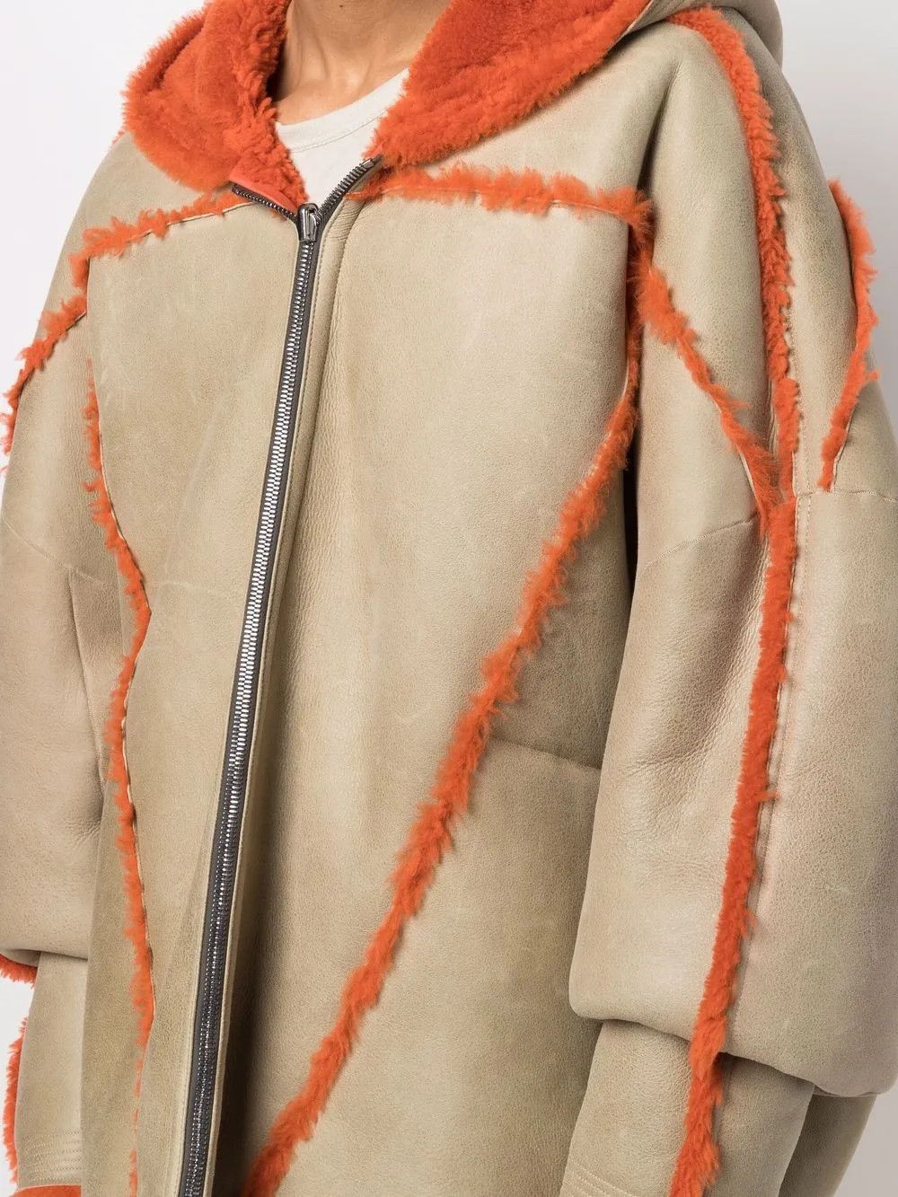 Rick Owens o1y0325 Hooded Jacket in Beige/Orange Size US M / EU 48-50 / 2 - 2 Thumbnail
