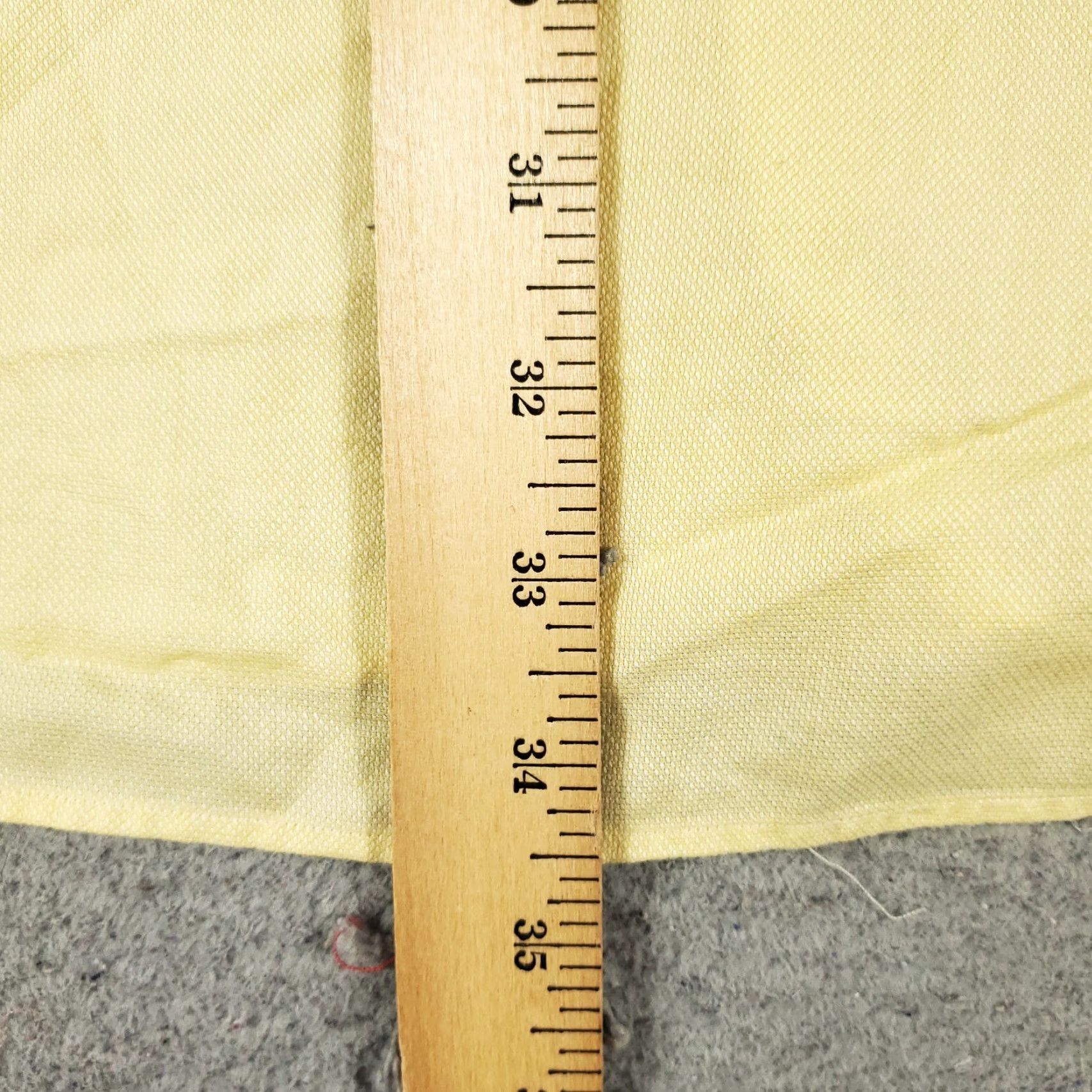 Ralph Lauren Ralph Lauren Dress Shirt Mens 17.5 Yellow Button Up Long Sleeve Cotton 100% Classic Formal Casual - Mens Shirt Size 46R - 7 Thumbnail