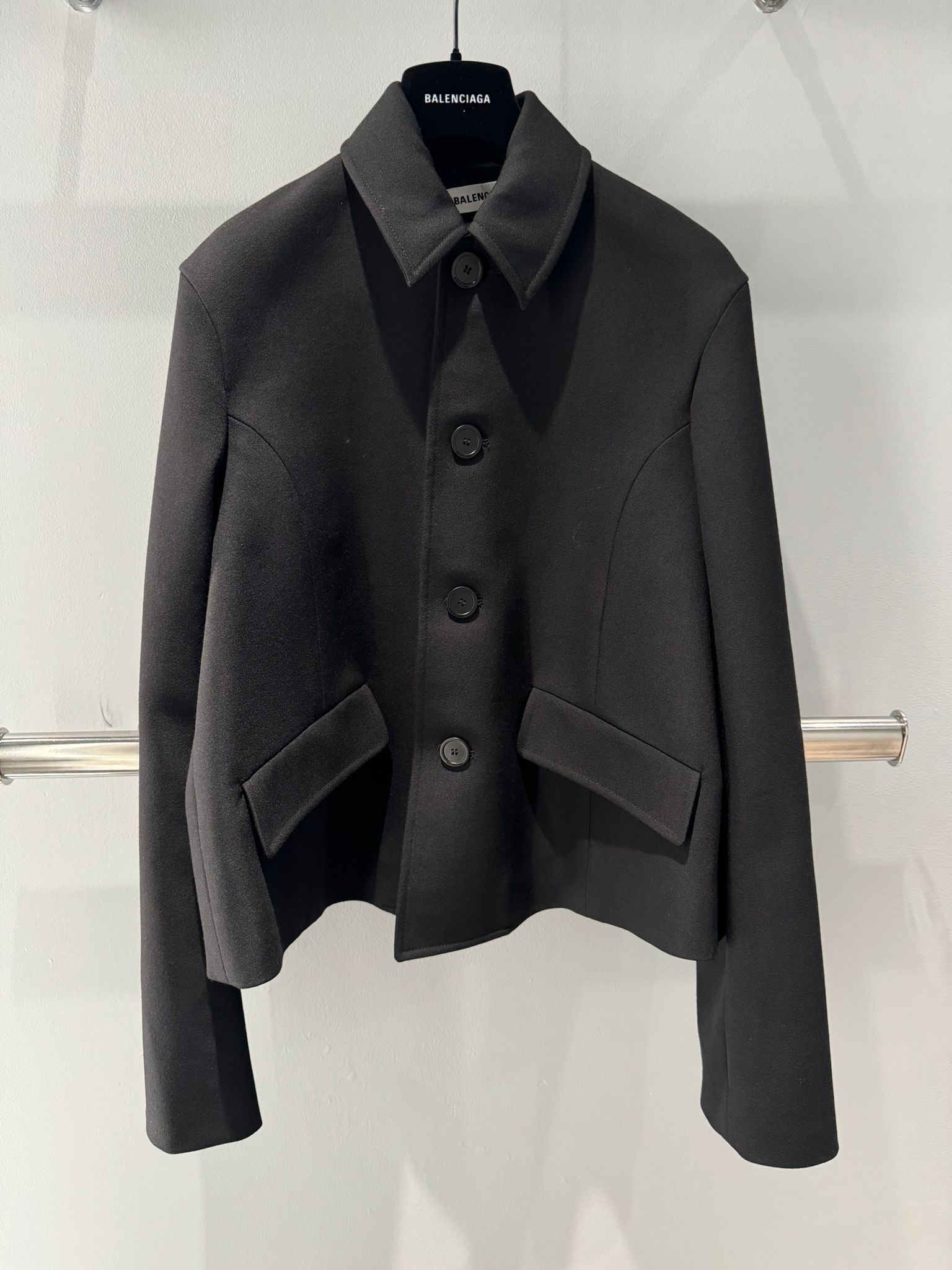 Balenciaga o1s1wg110225 Markdown Runway jacket in Black Size XS / US 0-2 / IT 36-38 - 1 Thumbnail