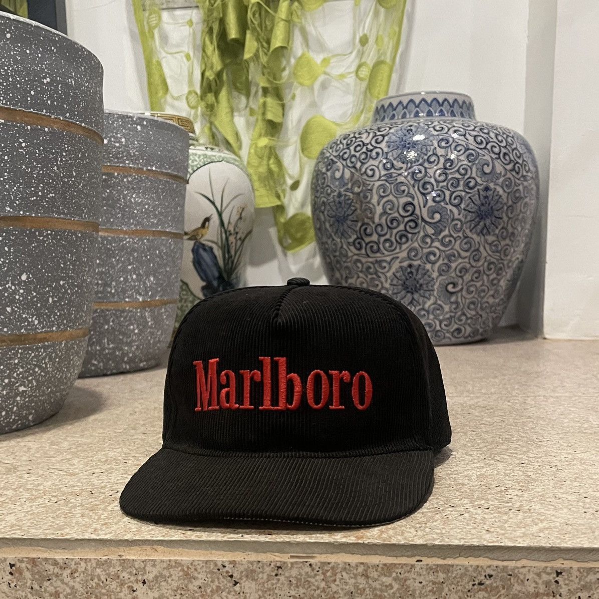 image of Marlboro Classics x Vintage Marlboro Corduroy Snapback in Black, Men's