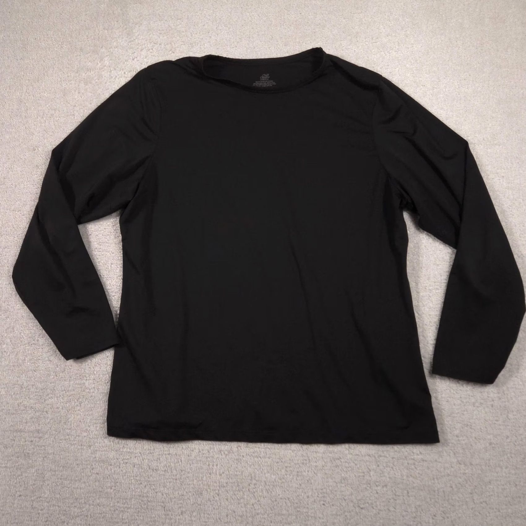 Vintage Chill Chasers Shirt Womens 2X Black Stretch Tagless Base Layer Long Johns Thermal Long Sleeve T-Shirt Size XXL / US 16-18 / IT 52-54 - 2 Thumbnail