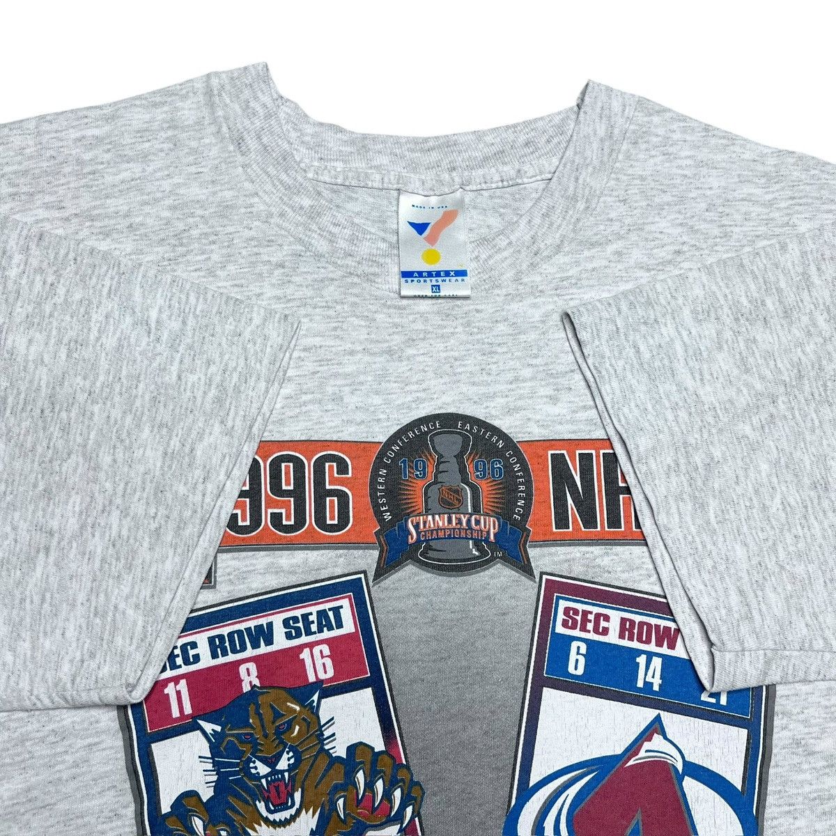 NHL 1996 NHL Stanley Cup Championship Avalanche Panthers T-Shirt Size US XL / EU 56 / 4 - 2 Thumbnail