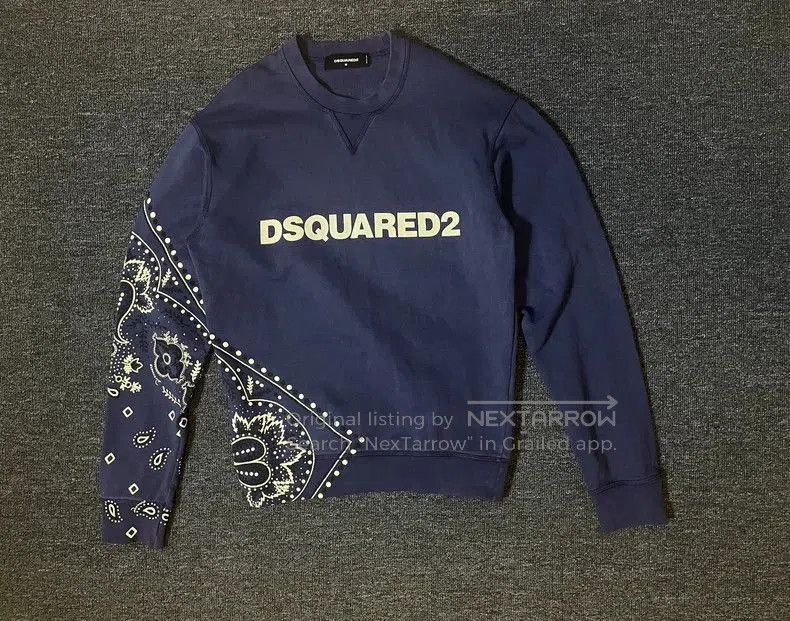 Dsquared2 DSQUARED2 Blue Bandana Print Sweatshirt. Size US M / EU 48-50 / 2 - 2 Thumbnail