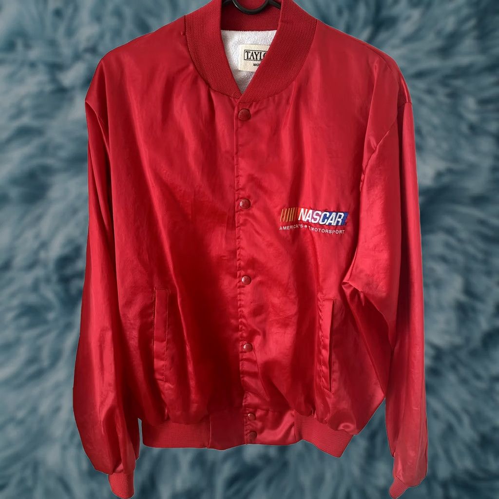 NASCAR VINTAGE NASCAR Satin Bomber Jacket Mens Medium Red 90s Racing Sportswear Jacket Size US M / EU 48-50 / 2 - 1 Thumbnail