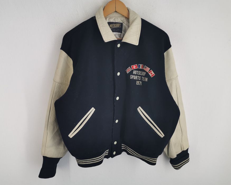 Vintage Vintage 90s Hot Scoop Varsity Jacket Made in Japan Size L