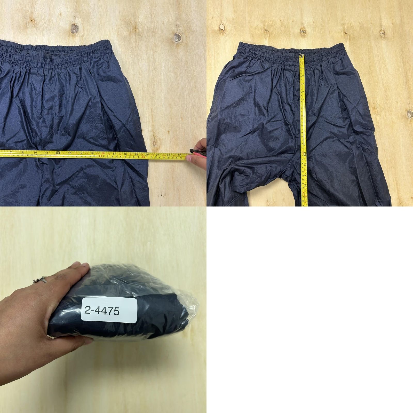 Vintage Vintage Track Pants Mens Med Blue Woven Lined Elastic Waist Tapered Leg Warm Up Size US 31 - 8 Thumbnail