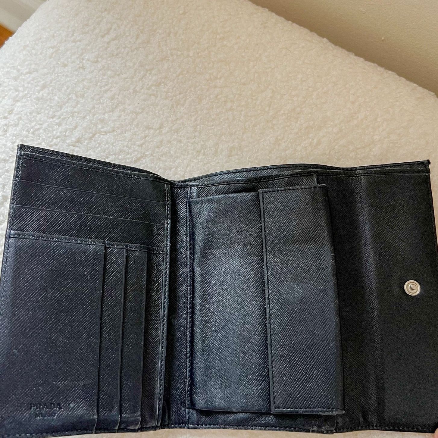 Prada PRADA Trifold Black Nylon and Leather Wallet Size ONE SIZE - 6 Thumbnail