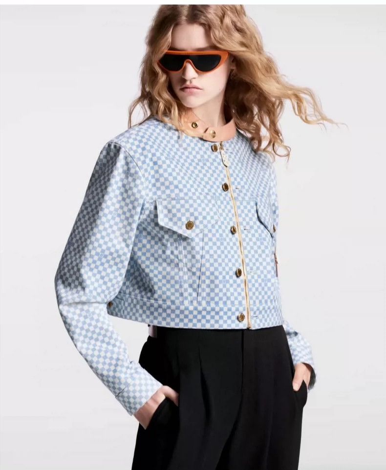 Louis Vuitton LOUIS VUITTON Classic checkerboard patchwork leather sleeve Size XS / US 0-2 / IT 36-38 - 9 Thumbnail