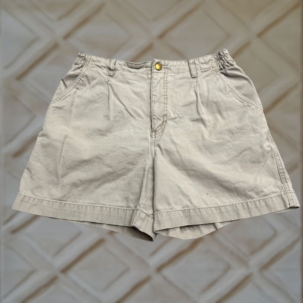 Royal Robbins VINTAGE Royal Robbins Billy Goat Pleated Front Canvas Bermuda Shorts Women 8 Khaki Brown Size 30" / US 8 / IT 44 - 1 Thumbnail