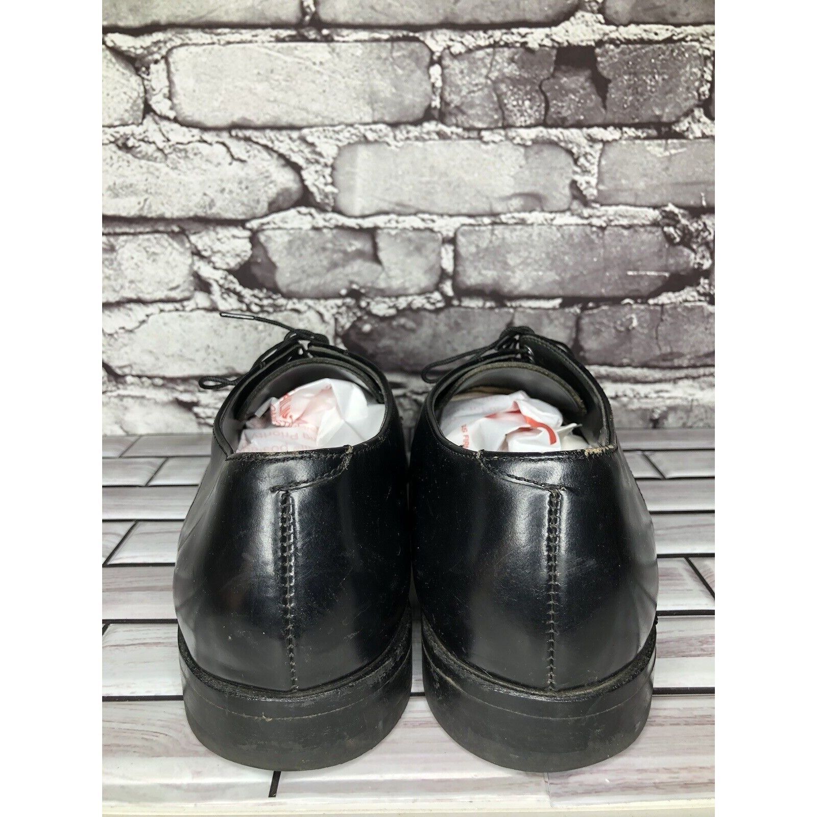Other Cloud Club Black Leather Mock Apron Lace Up Oxfords Dress Sh Size US 11 / EU 44 - 4 Thumbnail