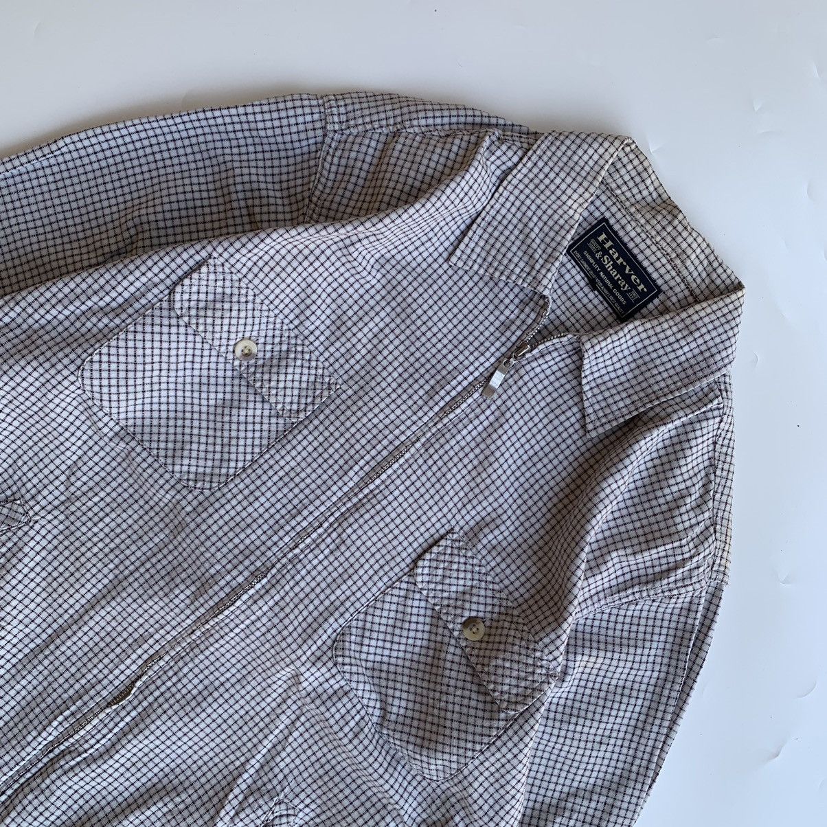 Flannel × Vintage Tartan work jacket zip flannel shirt by Harver & Sharay Size US L / EU 52-54 / 3 - 3 Thumbnail