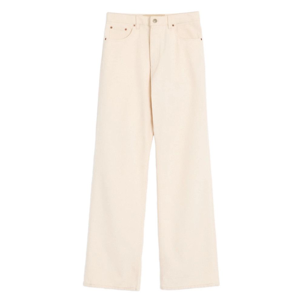 Valentino Valentino NEUTRALS Denim - Regular & Straight-Leg Jeans Size US 33 - 1 Thumbnail