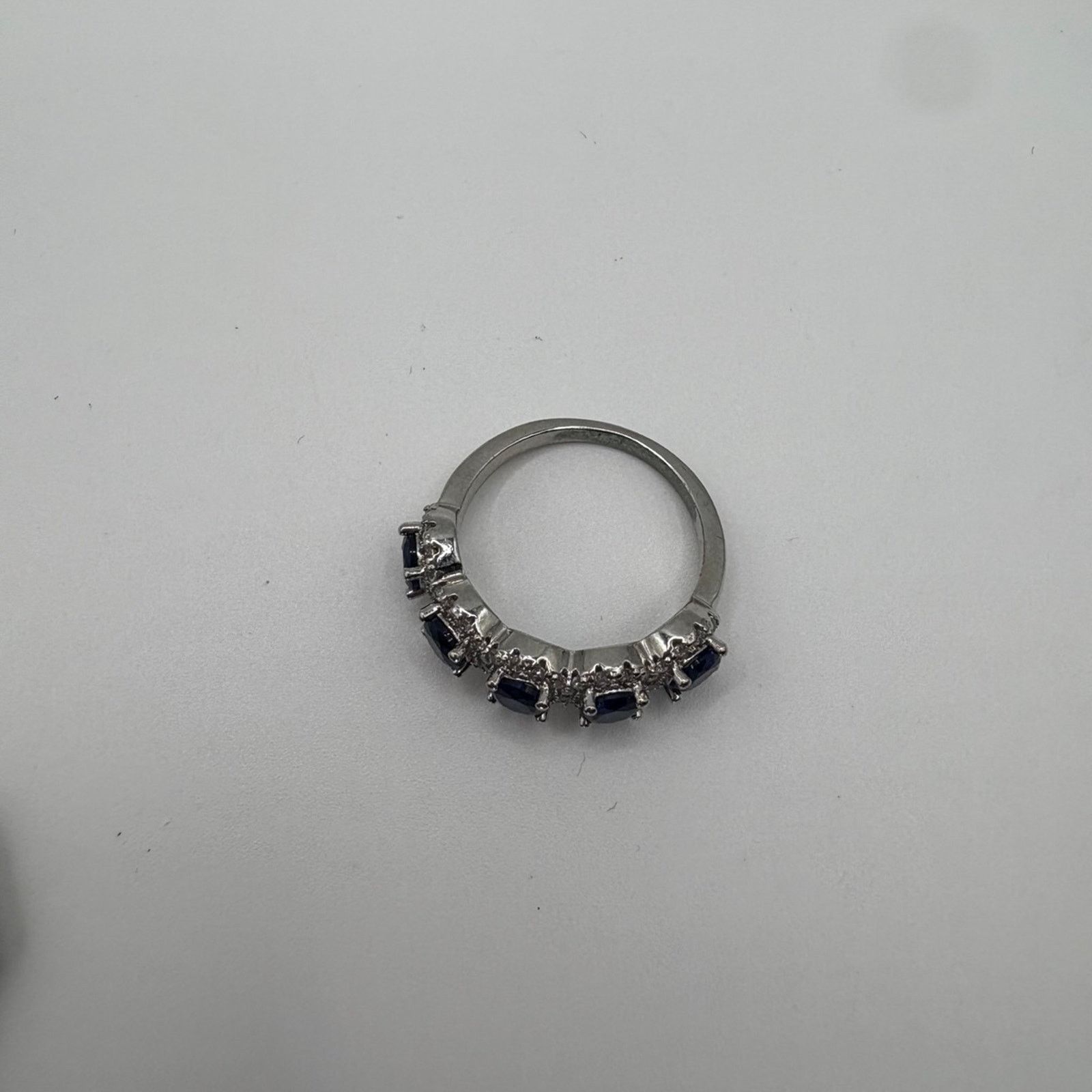Other Five-Stone Blue CZ Halo Statement Ring - Size 7.25 Size ONE SIZE - 3 Thumbnail