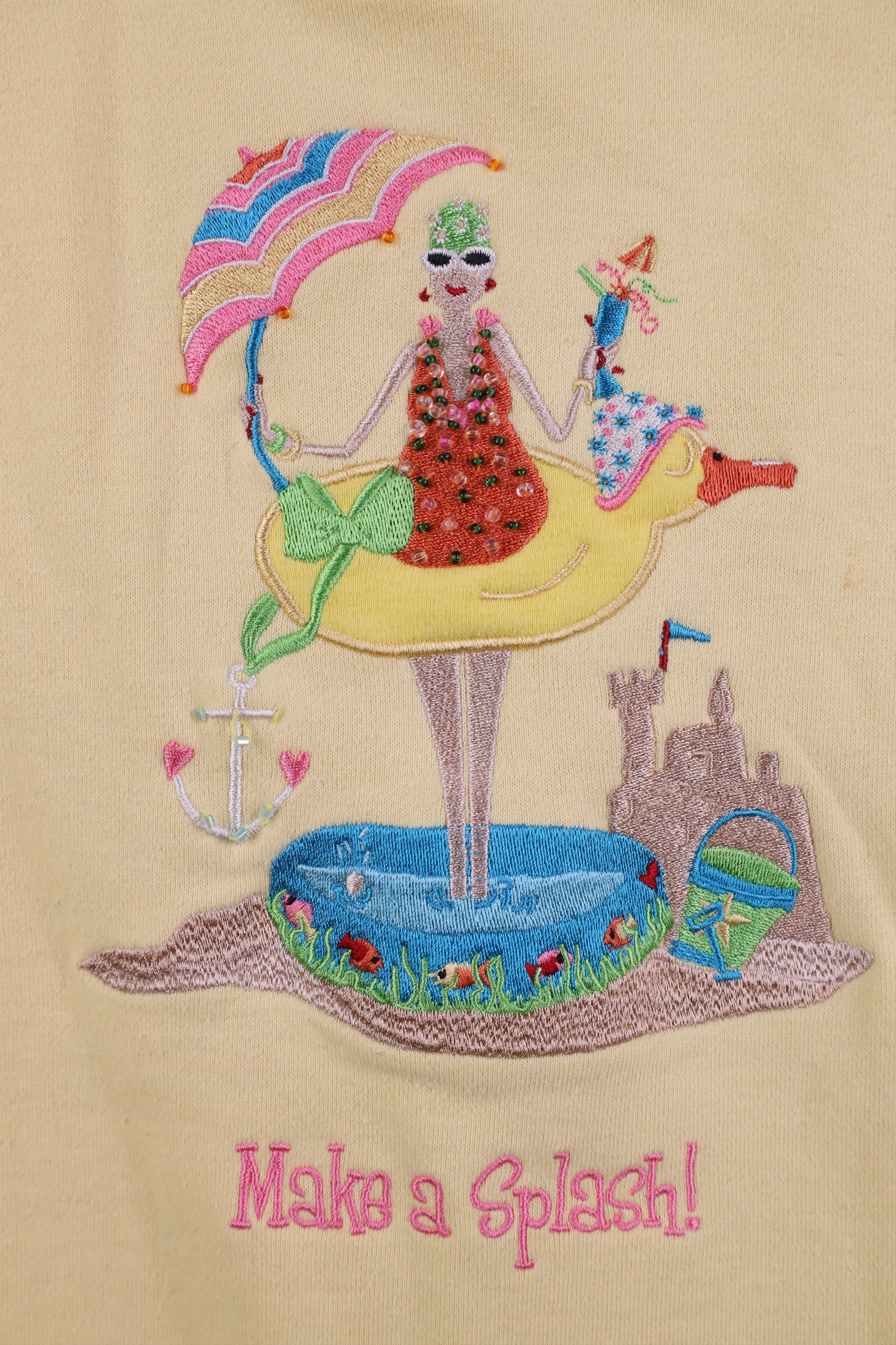 Vintage Vintage 90s Streetwear Beach Beaded Crewneck Sweatshirt Size S / US 4 / IT 40 - 4 Thumbnail