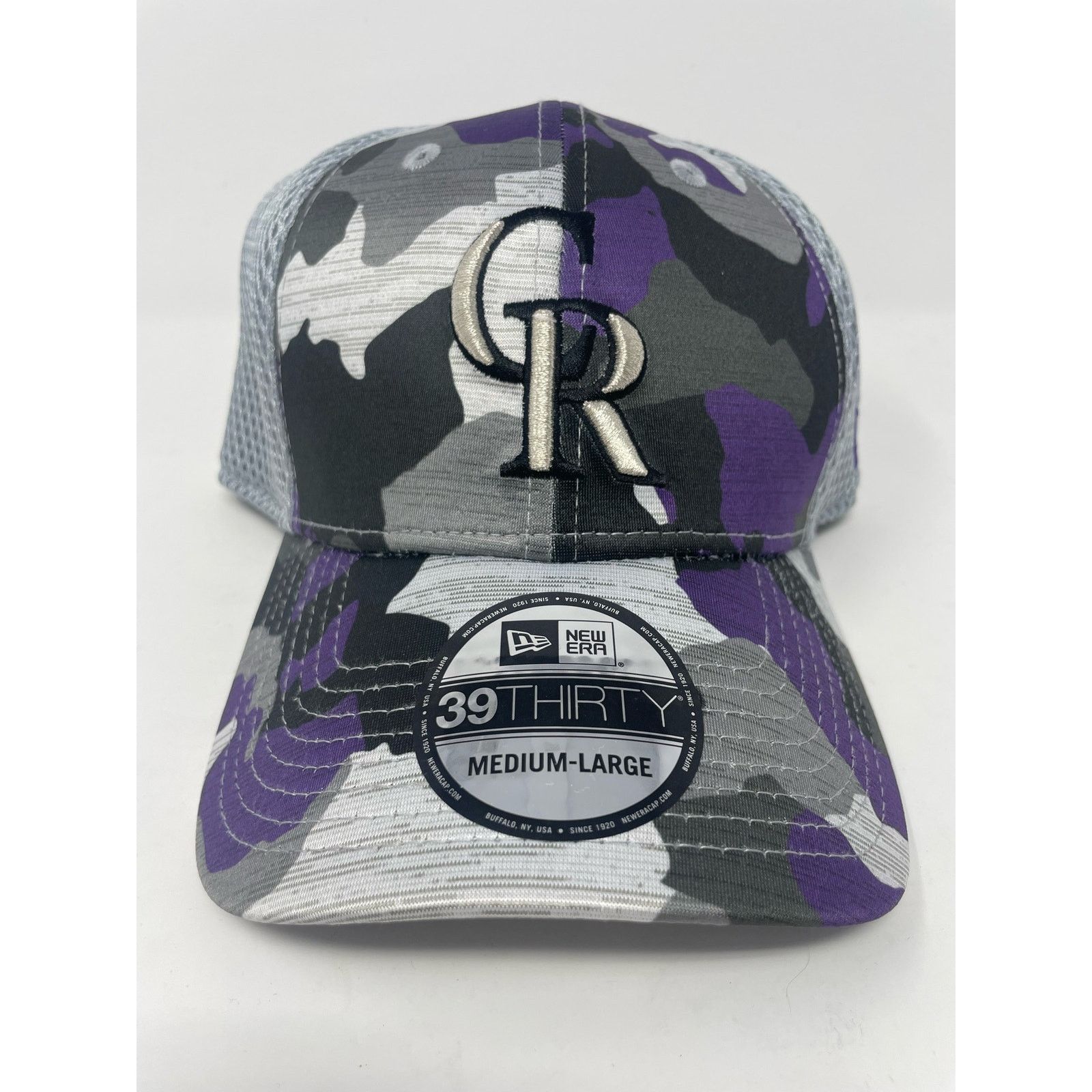 New Era Colorado Rockies New Era Hat Gray Purple Camo 39Thirty NEW Size ONE SIZE - 3 Thumbnail