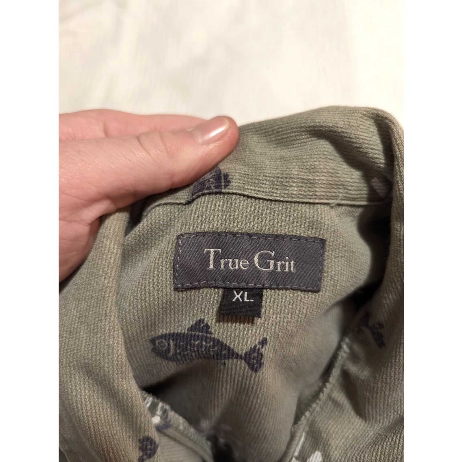 Vintage VINTAGE True Grit Casual Shirt Men XL Beige Fish Short Sleeve Size US XL / EU 56 / 4 - 5 Thumbnail