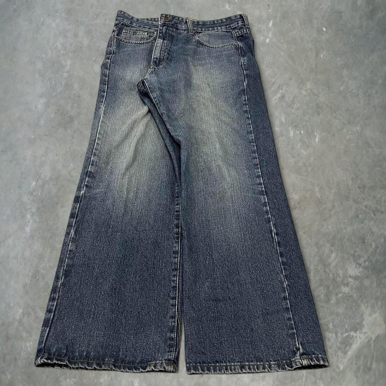Oleg Cassini Crazy Vintage Y2K/2000s Super Baggy Grunge Dark Wash Y2K Oleg Cassini Denim Jeans! Size US 36 / EU 52 - 2 Thumbnail