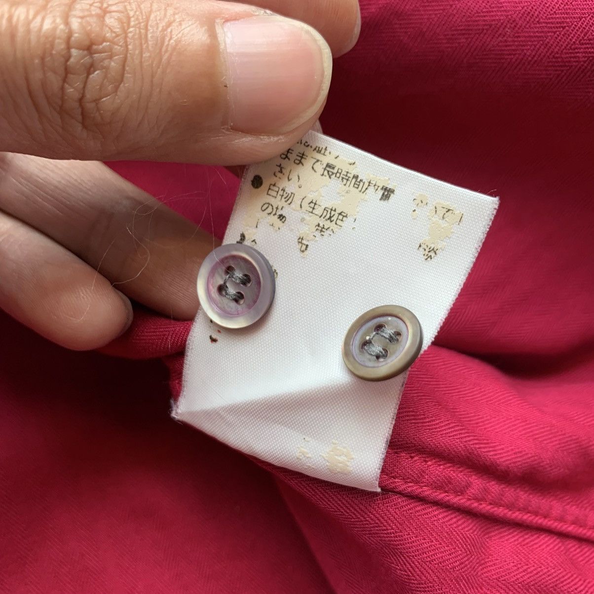 Masaki Matsushima 1990s Masaki Matsushima Front Satin Herringbone Button Shirt Size US M / EU 48-50 / 2 - 9 Thumbnail