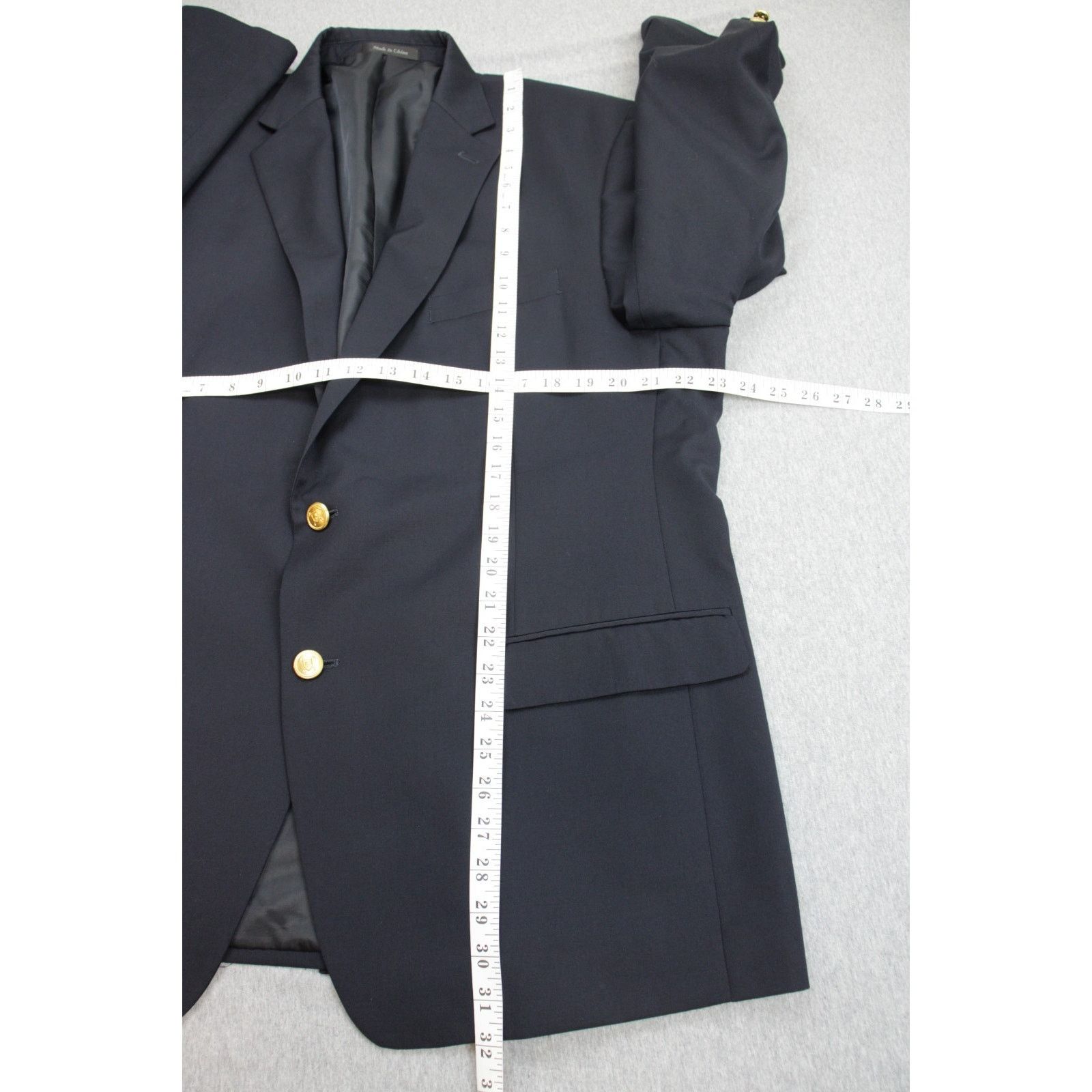 Lauren Ralph Lauren Lauren Ralph Lauren Blazer Mens 46R Navy Blue Wool Blend Size 46R - 10 Thumbnail