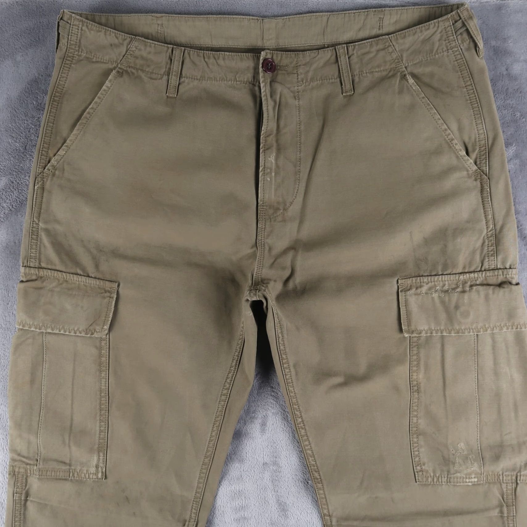 Levi's Levi's LVC Vintage Cargo Pants Men Size 34x34 Green Herringbone Casual Workwear Size US 34 / EU 50 - 4 Thumbnail