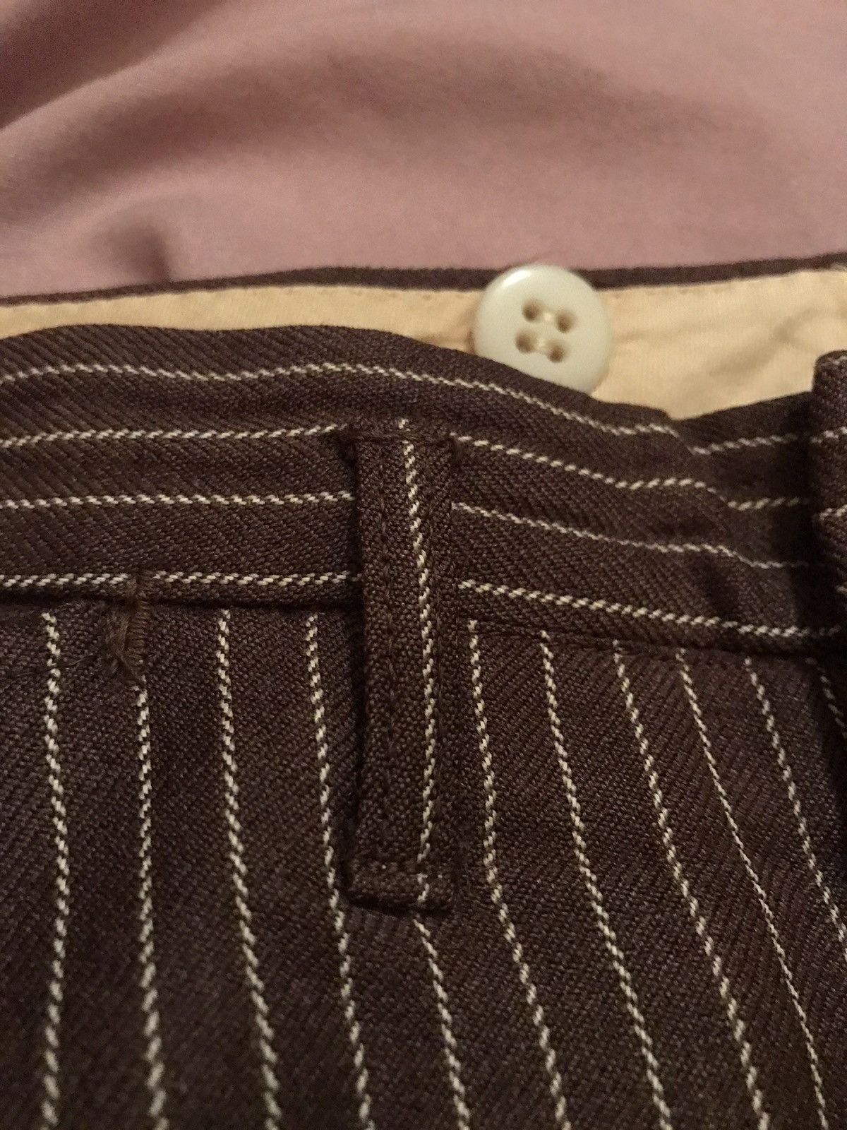 Other US MADE 20s HOLLYWOOD PANTS in pure wool brown fabric Size 38R - 5 Thumbnail