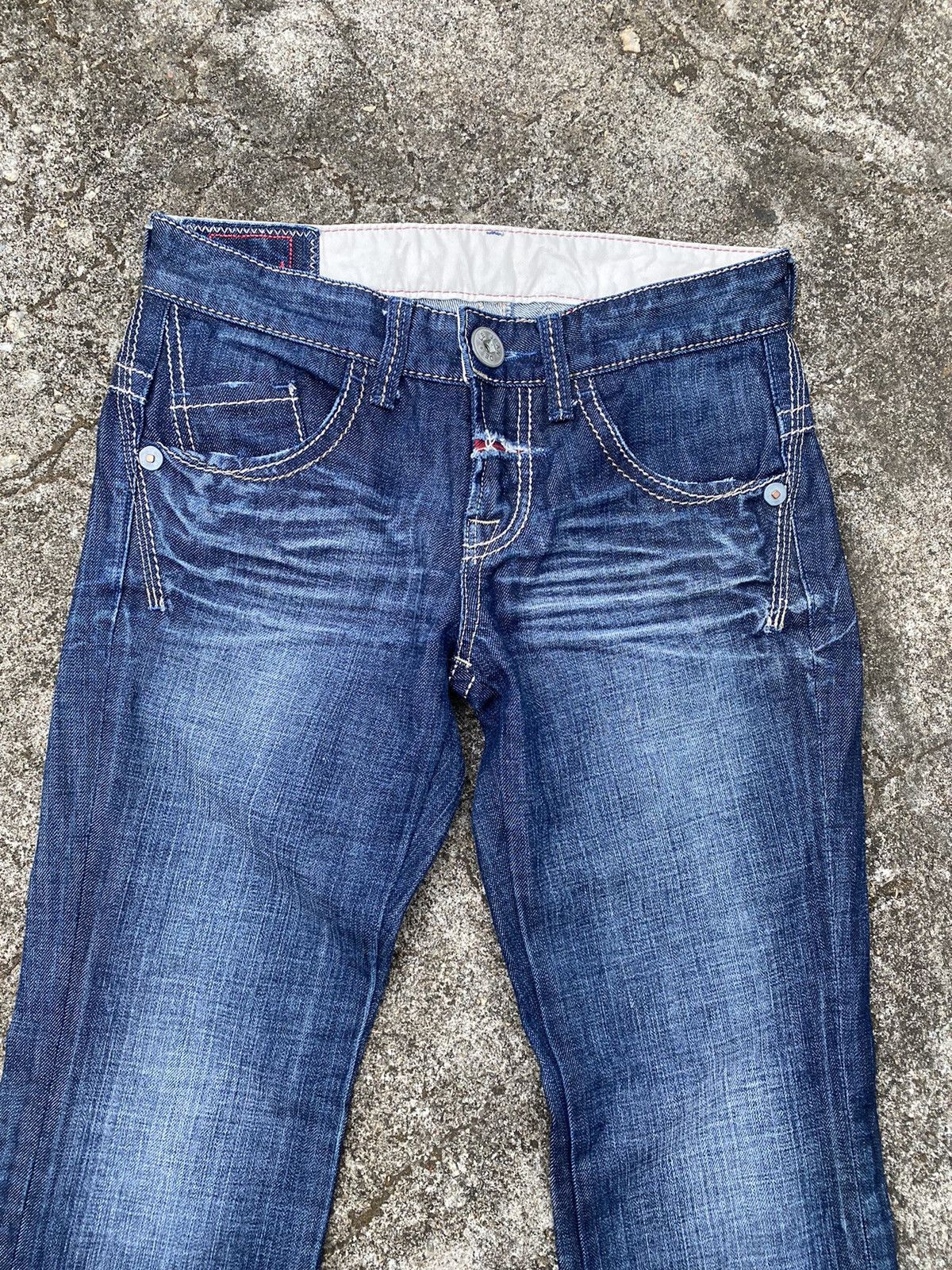 Marithe + Francois Girbaud Mfg Flared Jeans Size 28" / US 6 / IT 42 - 4 Thumbnail
