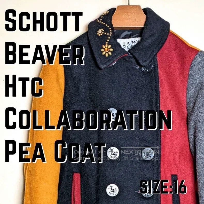 Schott Schott 740 Navy Coat Size US XS / EU 42 / 0 - 2 Thumbnail