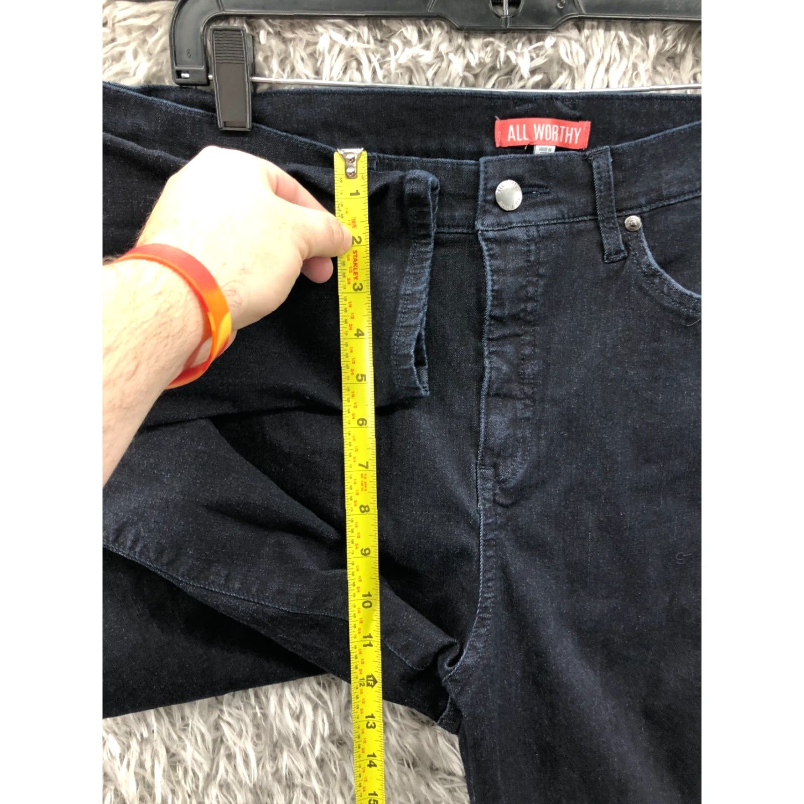 Vintage All Worthy Skinny Jeans 18W Plus Size Womens High Rise Dark Blue Denim Jeans Size 40" / US 18 - 4 Thumbnail