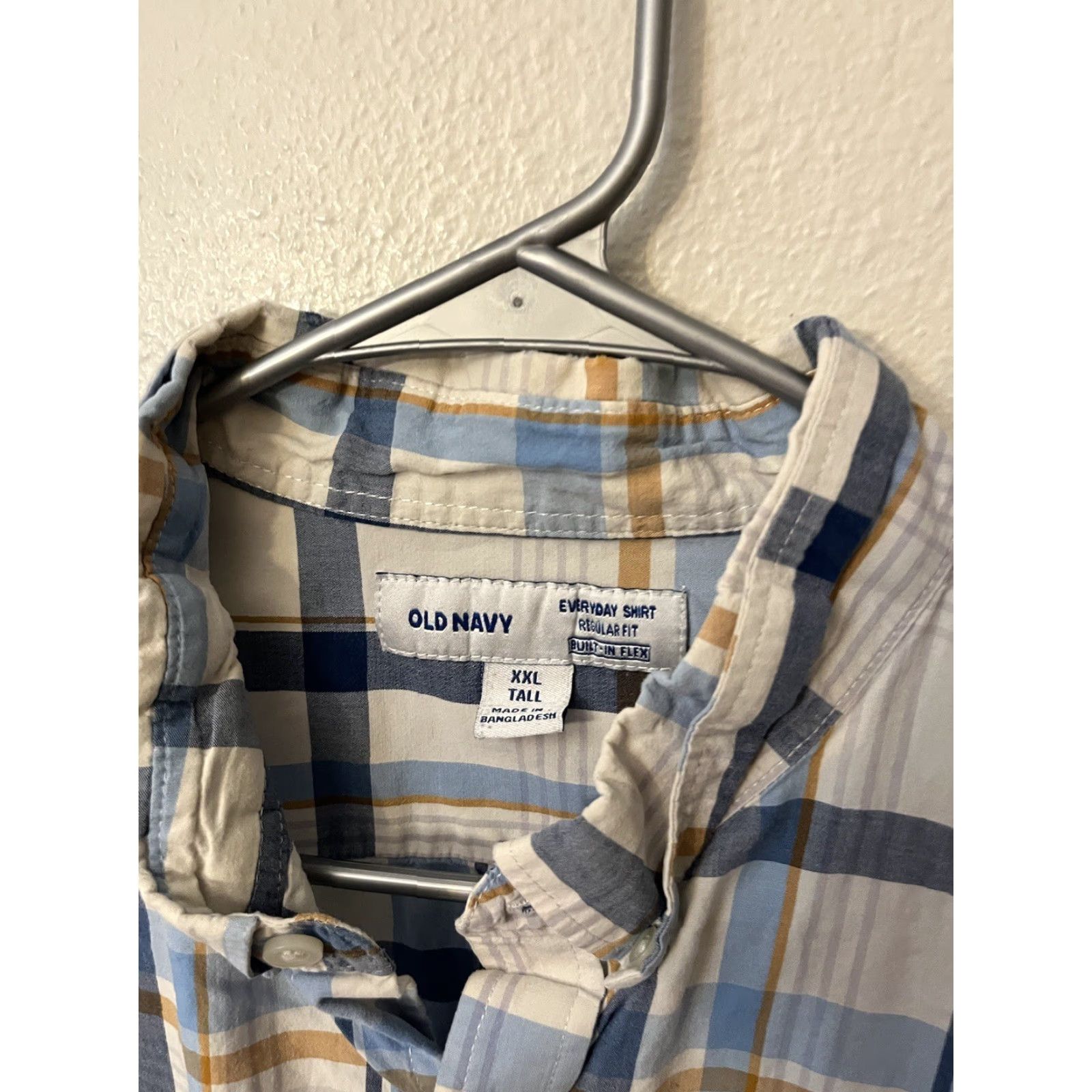 Old Navy Old Navy Mens Shirt XXL Tall Multicolor Plaid Button-Down Long Sleeve Cotton Knit Size US XXL / EU 58 / 5 - 3 Thumbnail