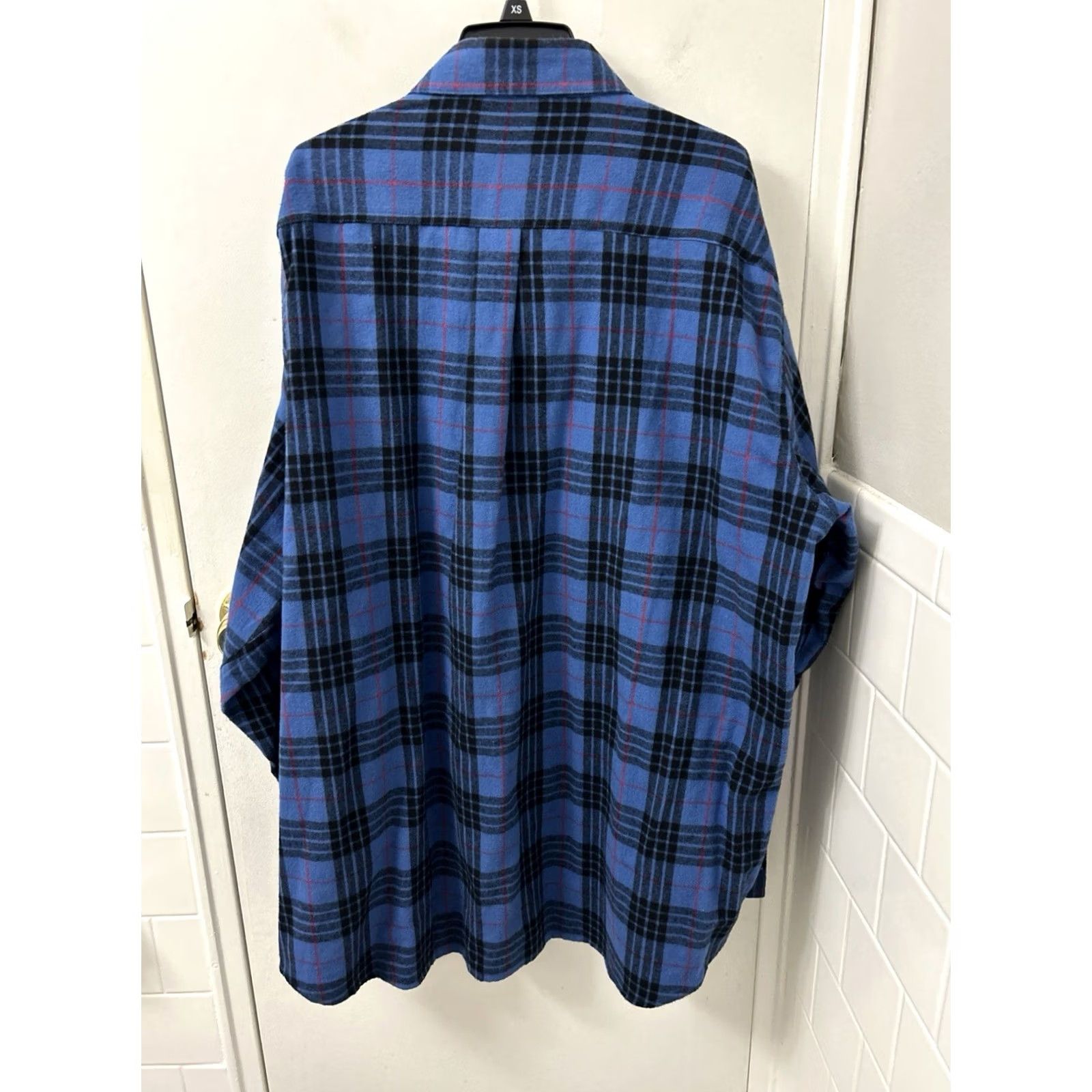 Vintage LL Bean Scotch Plaid Flannel Shirt Mens 2XL Blue Traditional Fit L/S 228061 Size US XXL / EU 58 / 5 - 7 Thumbnail