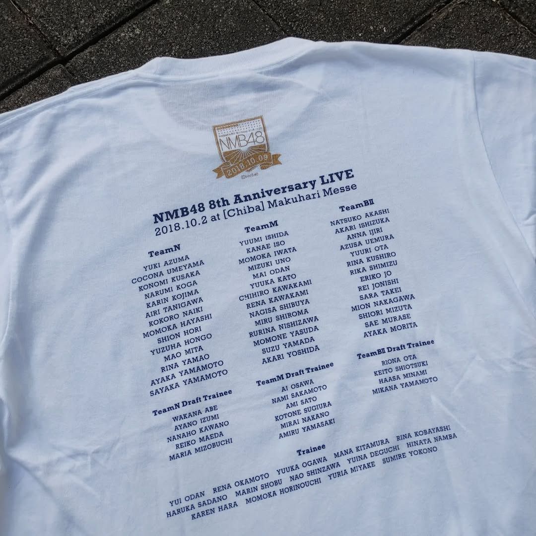 Band Tees NMB48 8th Anniversary 2018 Tee Size US M / EU 48-50 / 2 - 5 Thumbnail