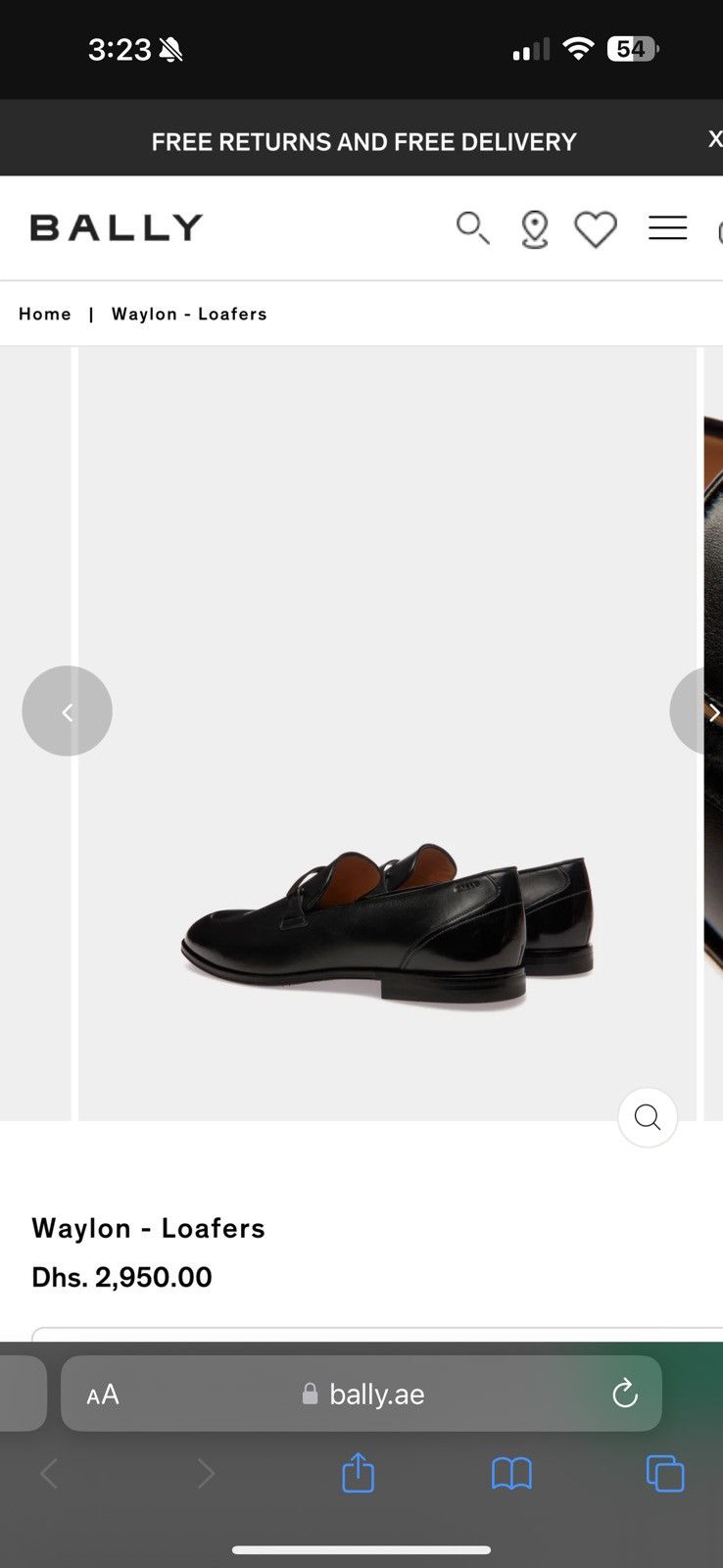 Bally Waylon Loafers Calf Leather black Size US 12 / EU 45 - 5 Thumbnail