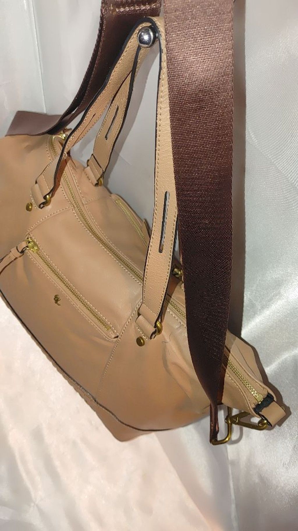 Elliott Elliott Lucca Large Caramel Woven Leather Shopper Tote Bag Size ONE SIZE - 4 Thumbnail