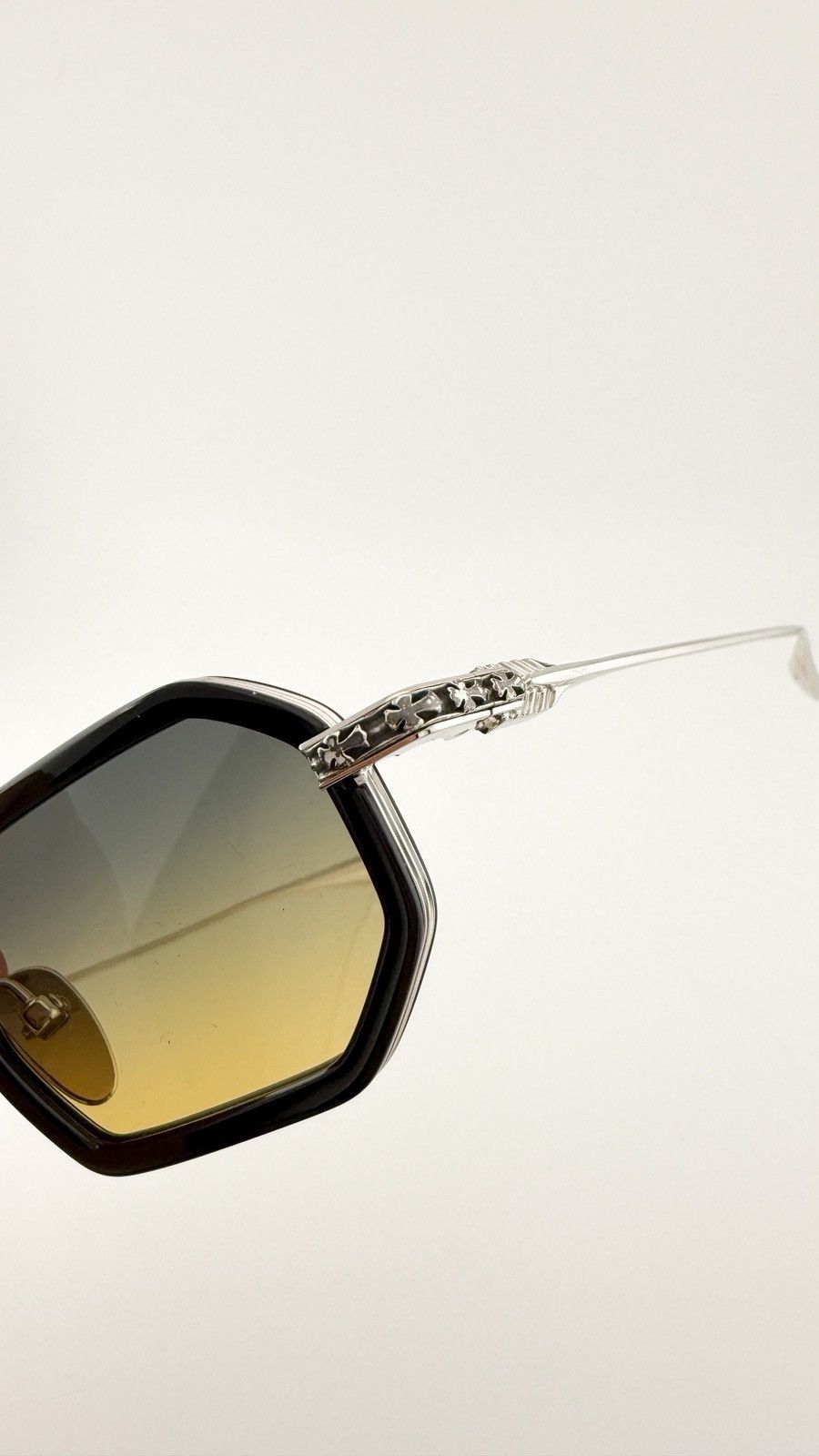 Chrome Hearts RARE! CHROME HEARTS STYLIDA BLACK/SHINY SILVER-SUN Size ONE SIZE - 5 Thumbnail