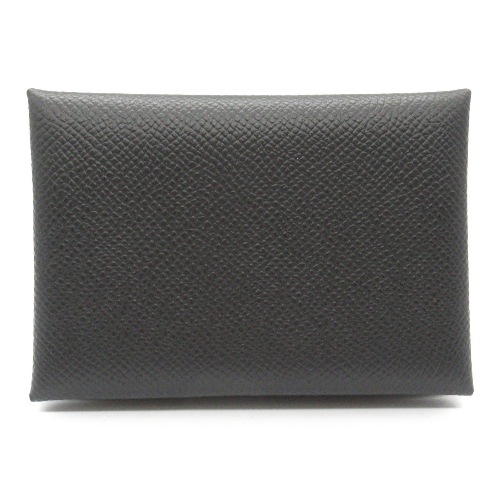 Hermes Hermes Calvi Duo Black Card Case Leather Veau Epsom (Hermes) Silver Hardware B Stamp Size ONE SIZE - 1 Thumbnail