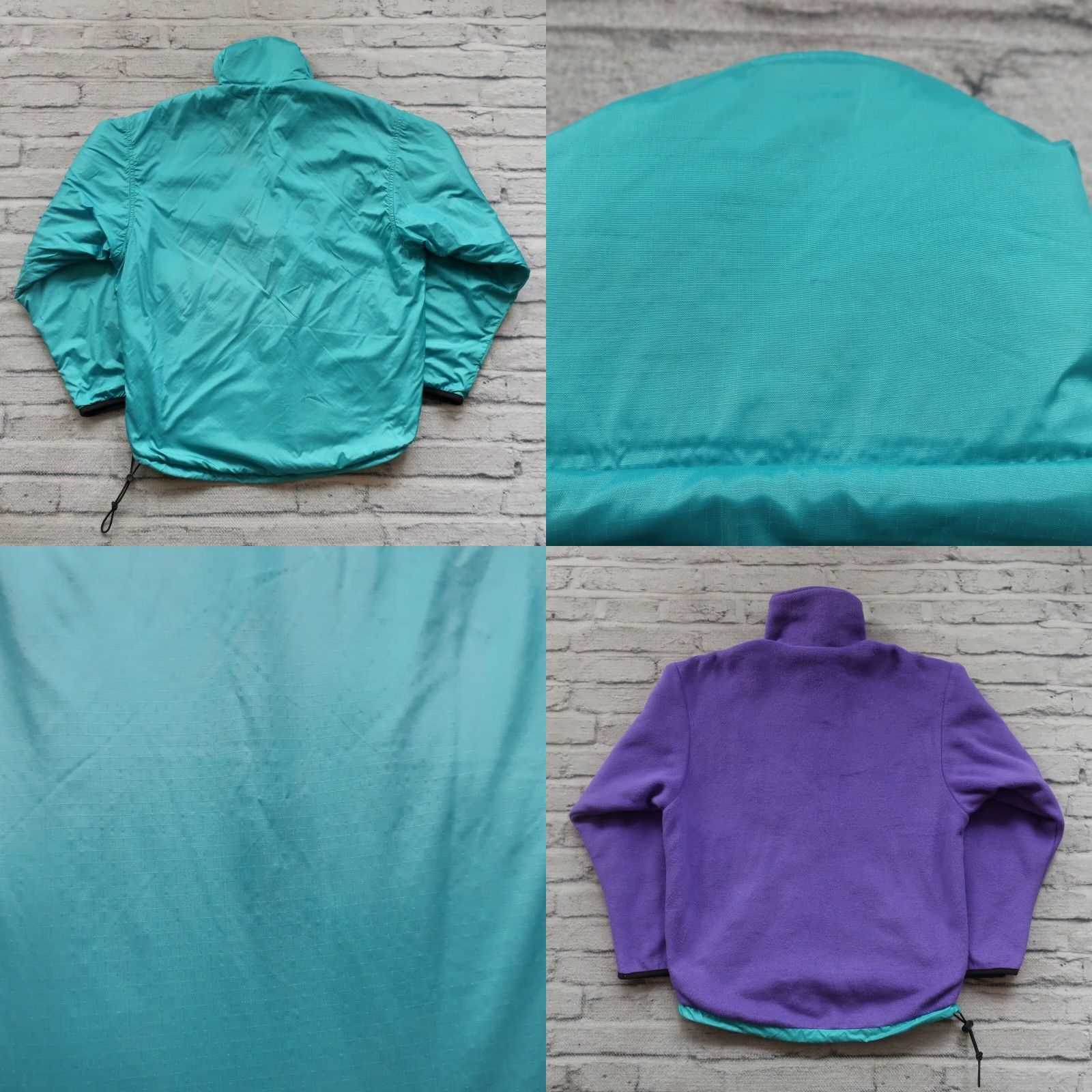 The North Face VINTAGE The North Face Jacket Men Small 90s Reversible Nylon Fleece Teal Purple Size US S / EU 44-46 / 1 - 8 Thumbnail