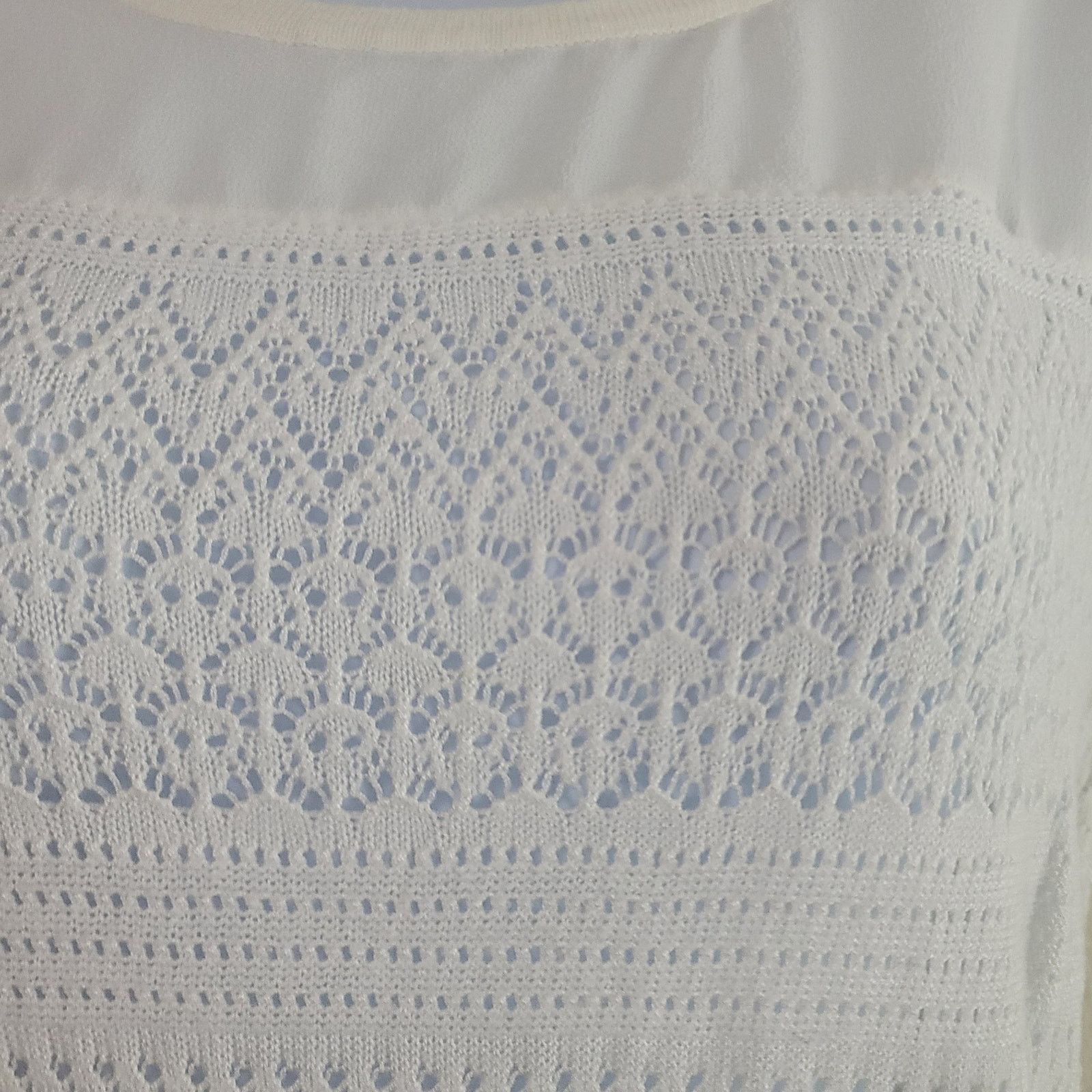 Other Under Skies Cream Loose Knit Top Large Lightweight Soft Size L / US 10 / IT 46 - 2 Thumbnail