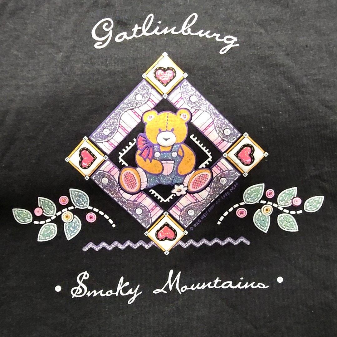 Signal Sport × Vintage Vintage Gatlinburg Smoky Mountains Teddy Bear Black Tank Top Size L / US 10 / IT 46 - 2 Thumbnail