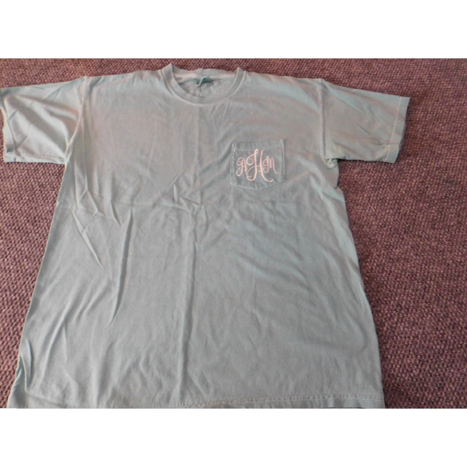 Comfort Colors Comfort Colors Mens Shirt L blue Crew Short Sleeve Pocket T-Shirt Classic Logo Cotton Knit Modern Regular Mens Size US L / EU 52-54 / 3 - 2 Thumbnail