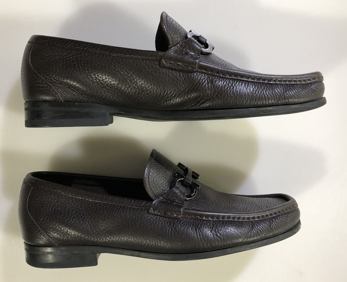 Salvatore Ferragamo Salvatore Ferragamo 🇮🇹 Dk Brown Leather Gancini Bit Loafers 8 Size US 7.5 / EU 40-41 - 12 Thumbnail