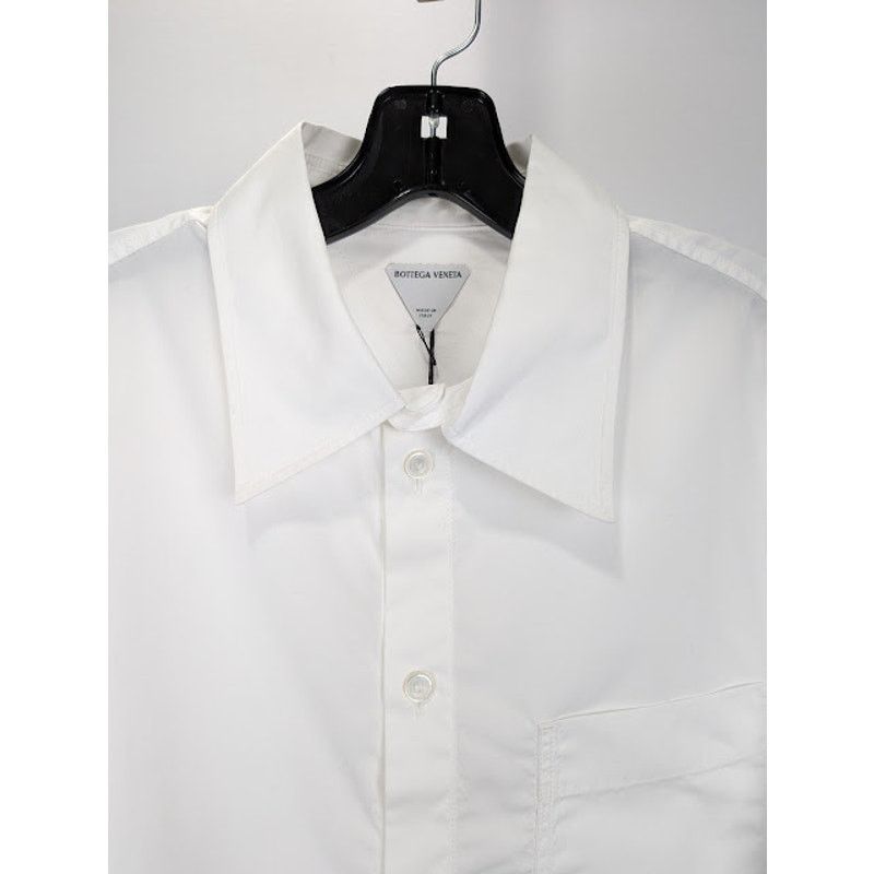 Bottega Veneta o1rshd1 Classic Cotton Poplin Shirt in White Size US M / EU 48-50 / 2 - 3 Thumbnail