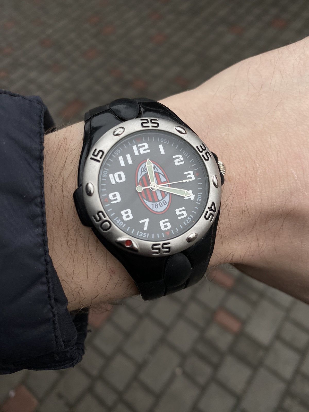 Jewelry × Vintage AC Milan Black Sport Watch - Japanese Brand Size ONE SIZE - 4 Thumbnail
