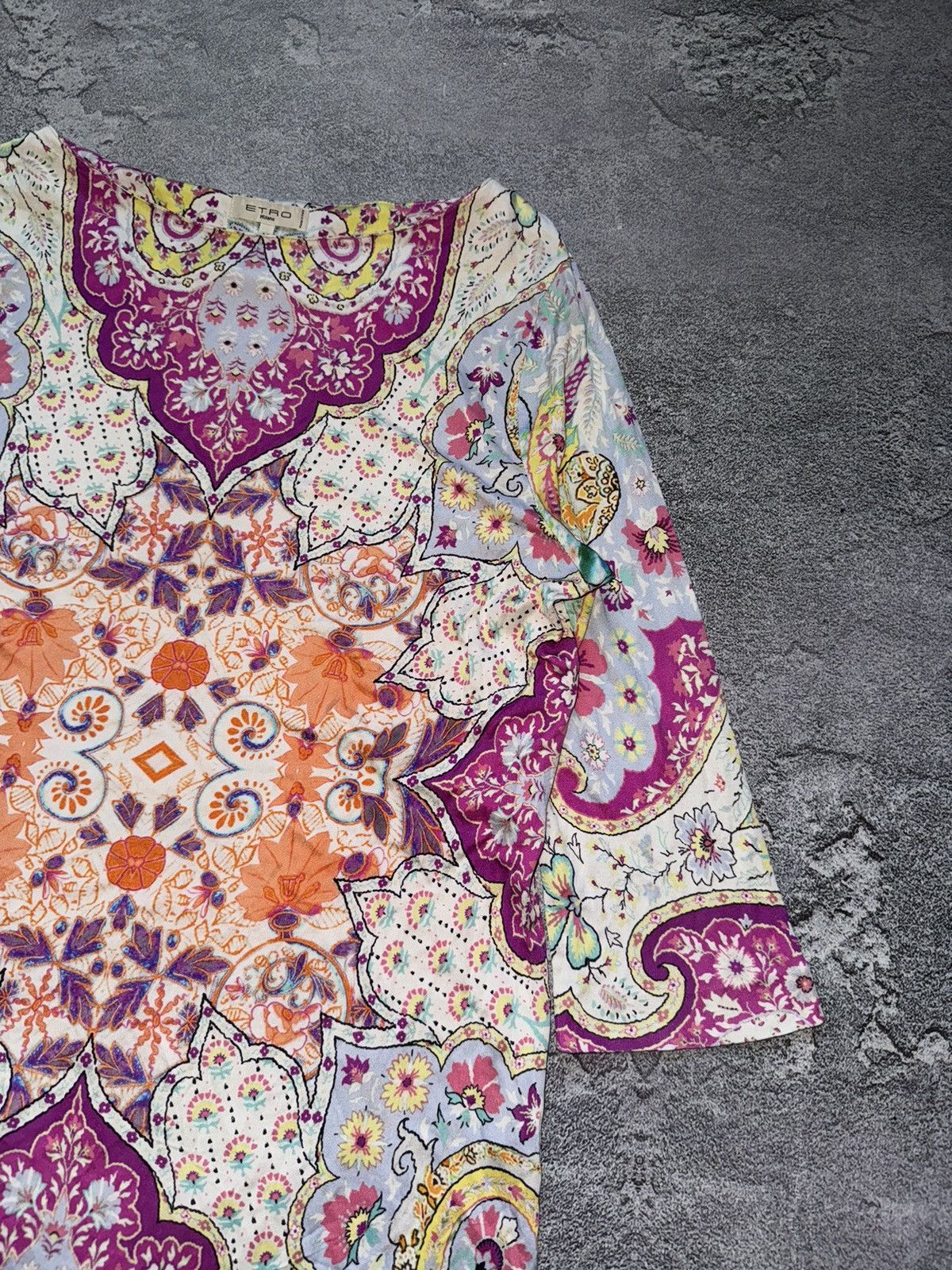 Etro Etro 44IT all printed flowers 🌺 long dress / long sleeve Size M / US 6-8 / IT 42-44 - 9 Thumbnail