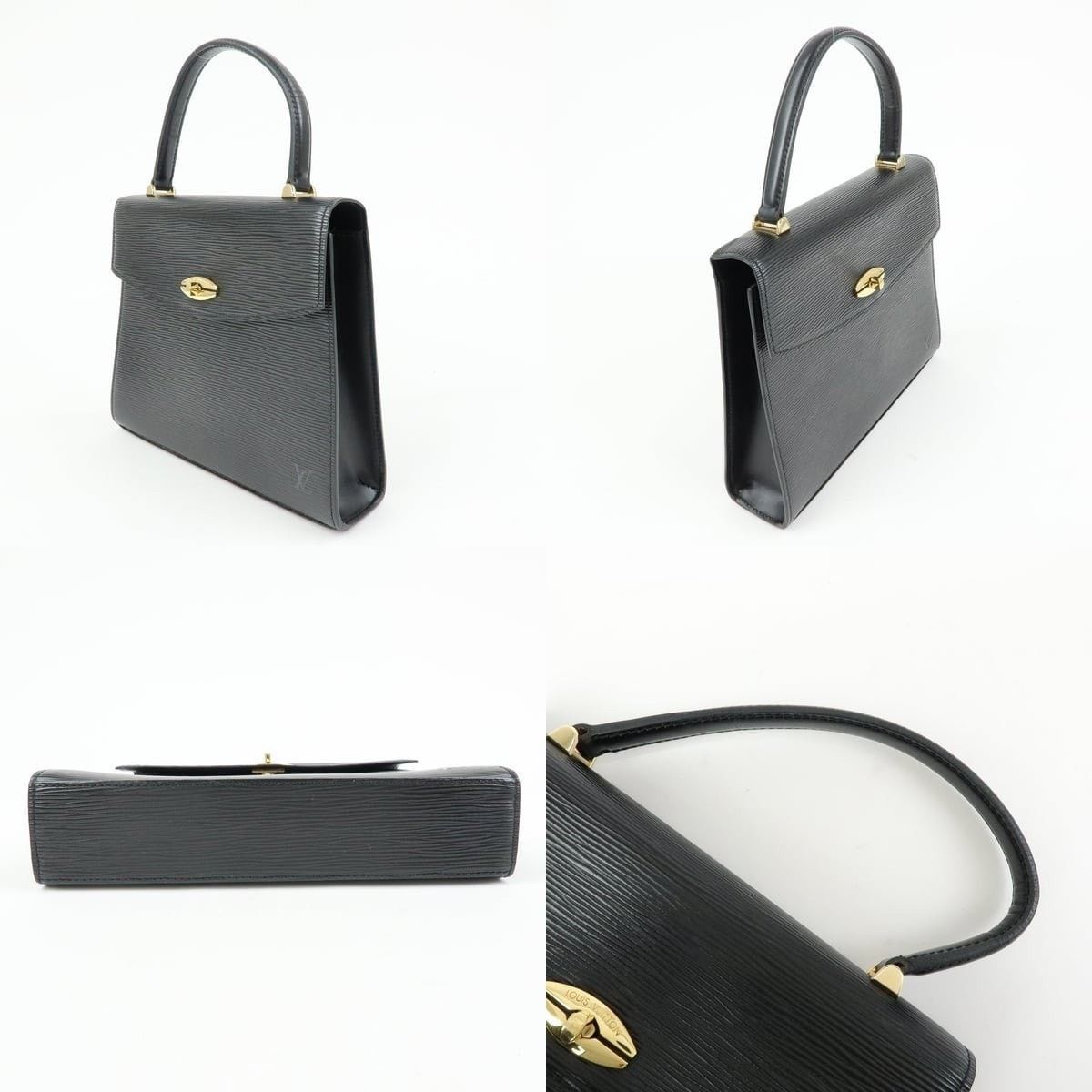 Louis Vuitton Louis Vuitton Epi Malesherbes Top Handle Bag Black Size ONE SIZE - 3 Thumbnail