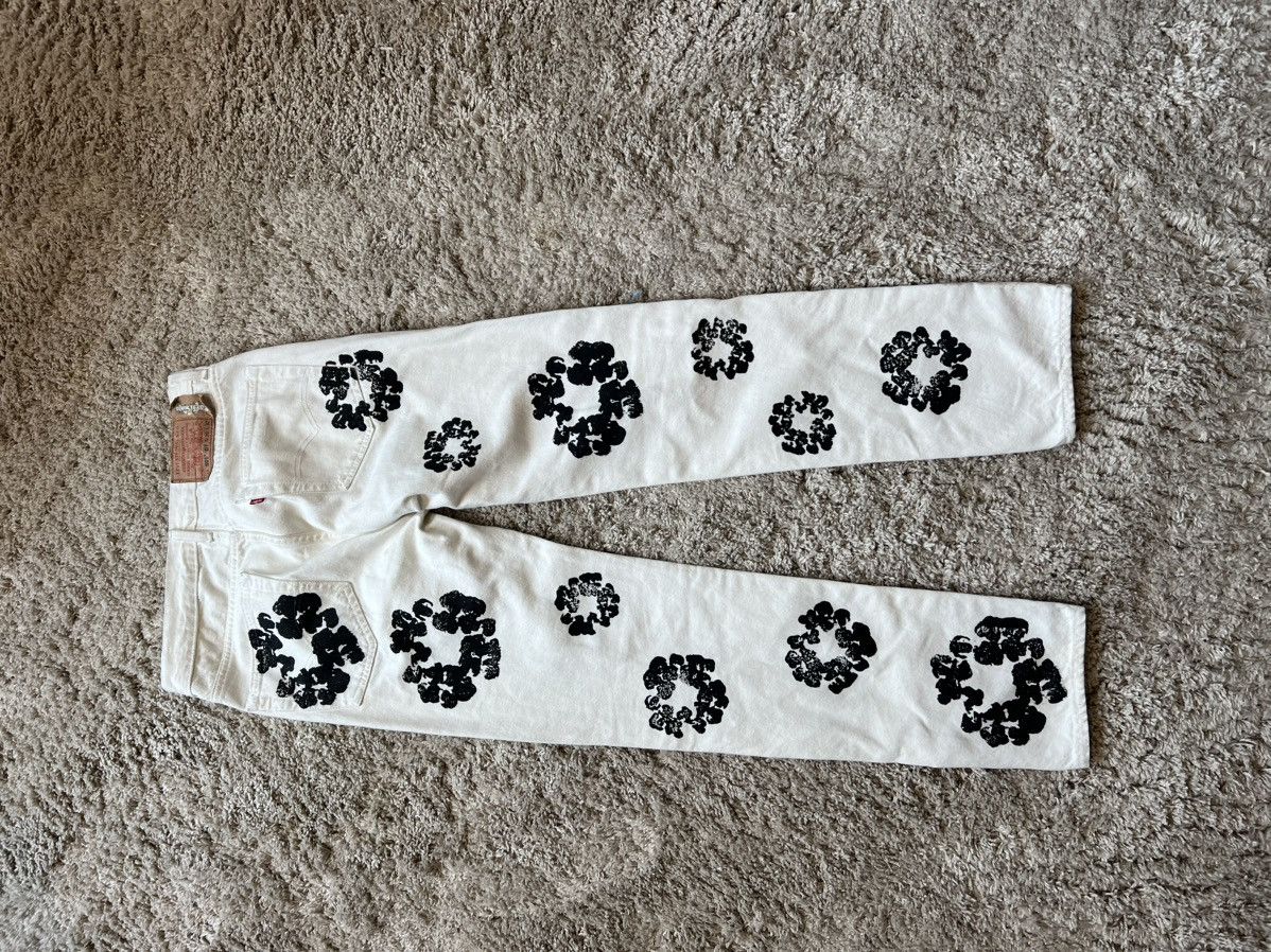 DENIM TEARS × Levi's DENIM TEARS WHITE & BLACK Size US 30 / EU 46 - 2 Thumbnail