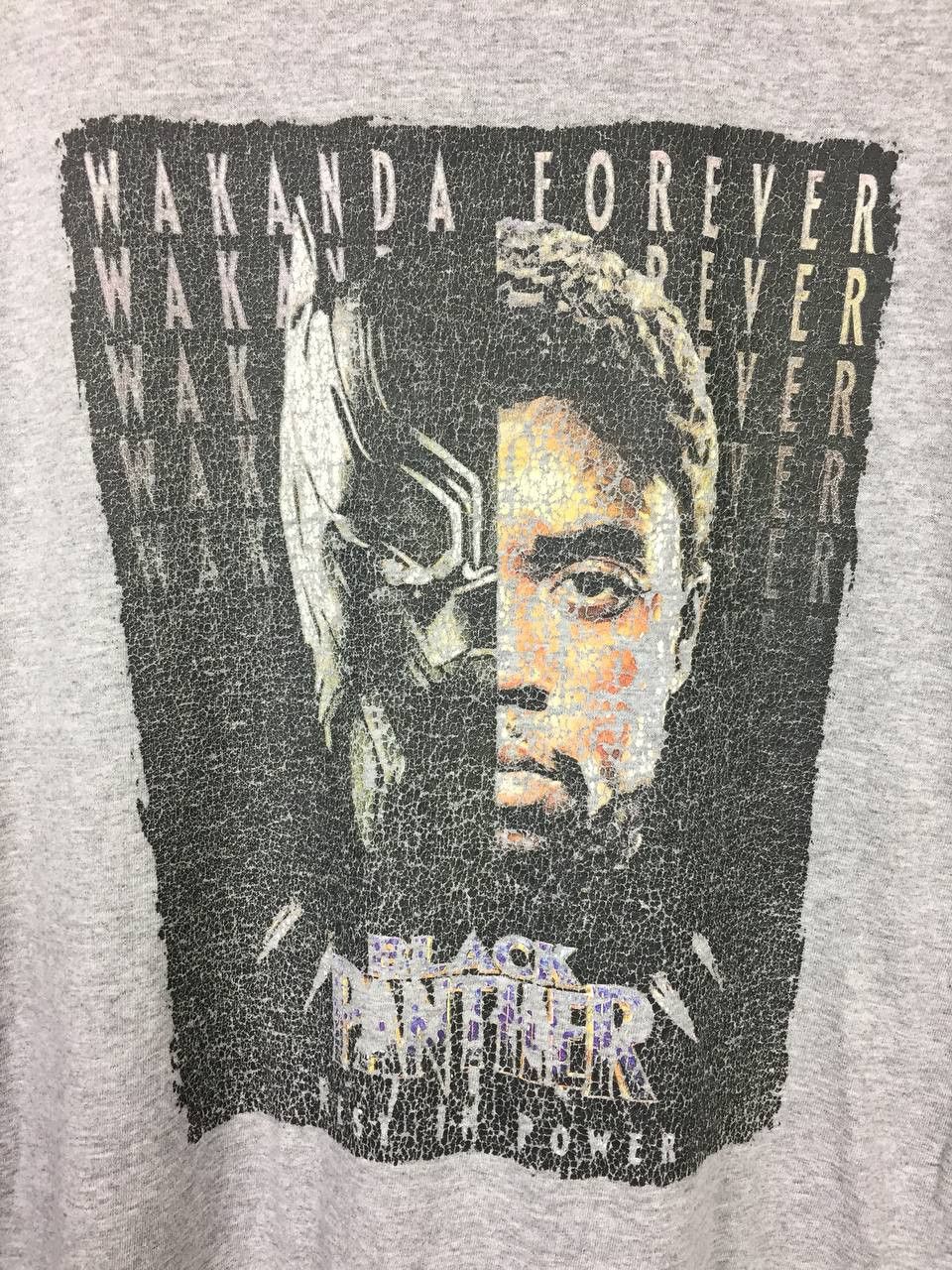 Marvel Comics × Vintage Vtg Black Panther Chadwick Boseman Rest In Power Tee Size US L / EU 52-54 / 3 - 3 Thumbnail