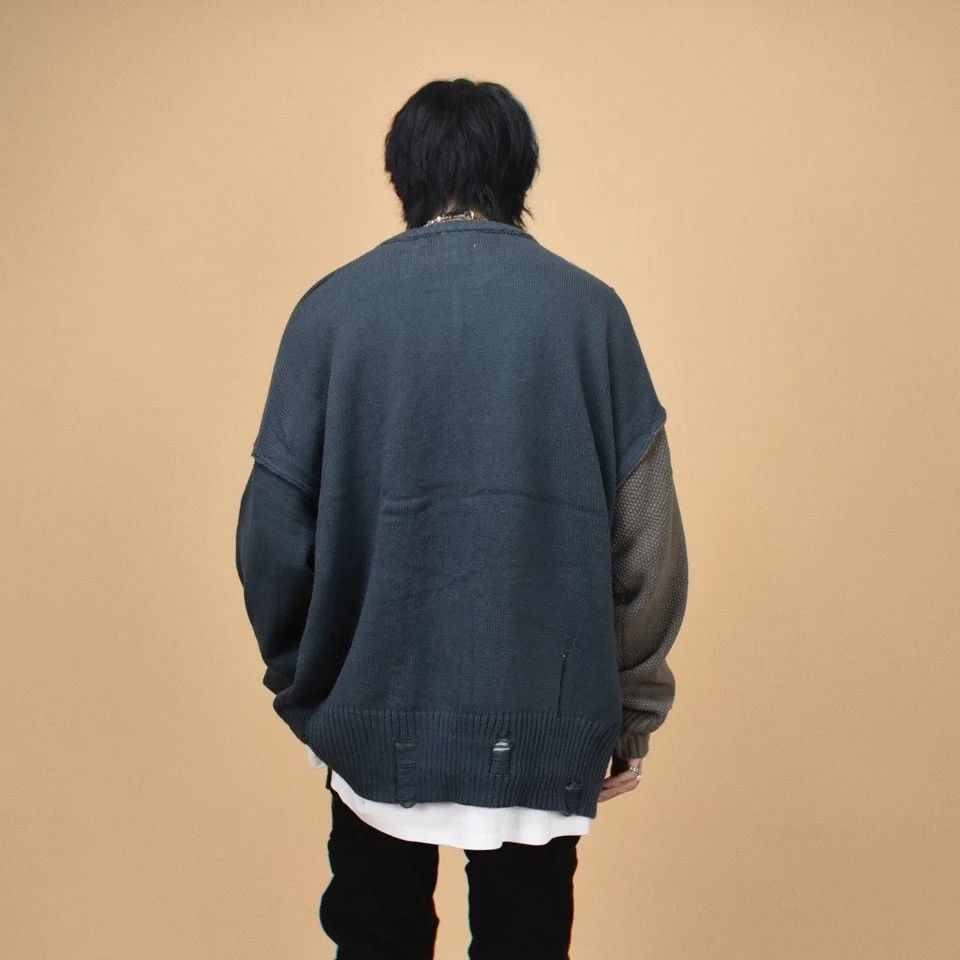Japanese Brand × Vintage Retro punk grunge distressed patchwork knitwear sweater y2k Size US L / EU 52-54 / 3 - 3 Thumbnail