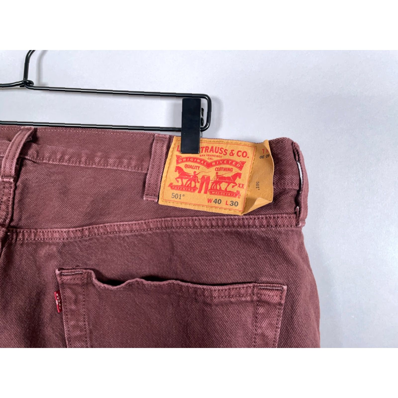 Levi's VINTAGE Levi's 501 Jeans Men’s 40 x 30 Straight Leg Denim Fall Retro Brown Size US 40 / EU 56 - 3 Thumbnail