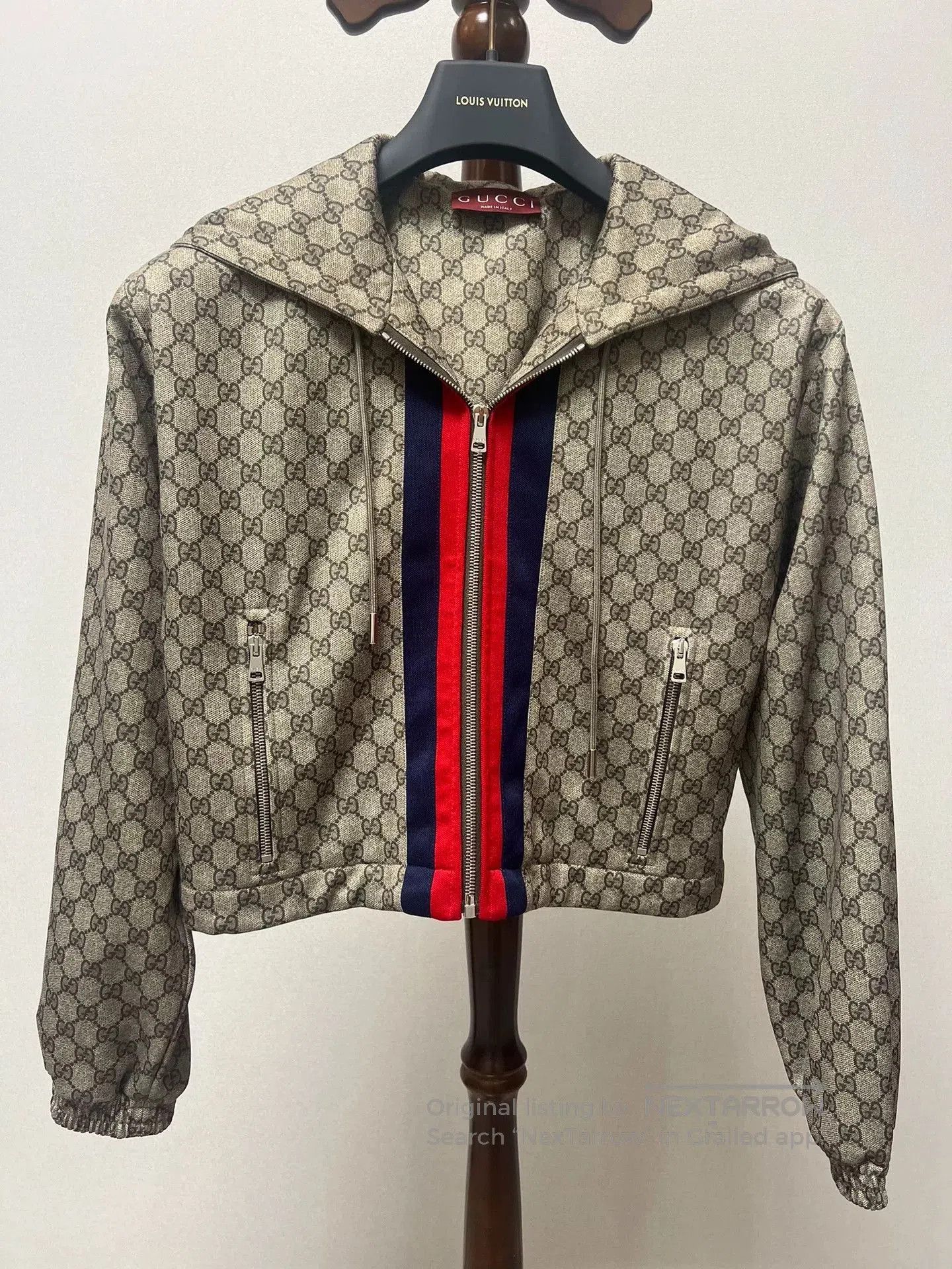 Gucci GUCCI SS24 Logo Stripe Hooded Jacket. Size XS / US 0-2 / IT 36-38 - 1 Thumbnail
